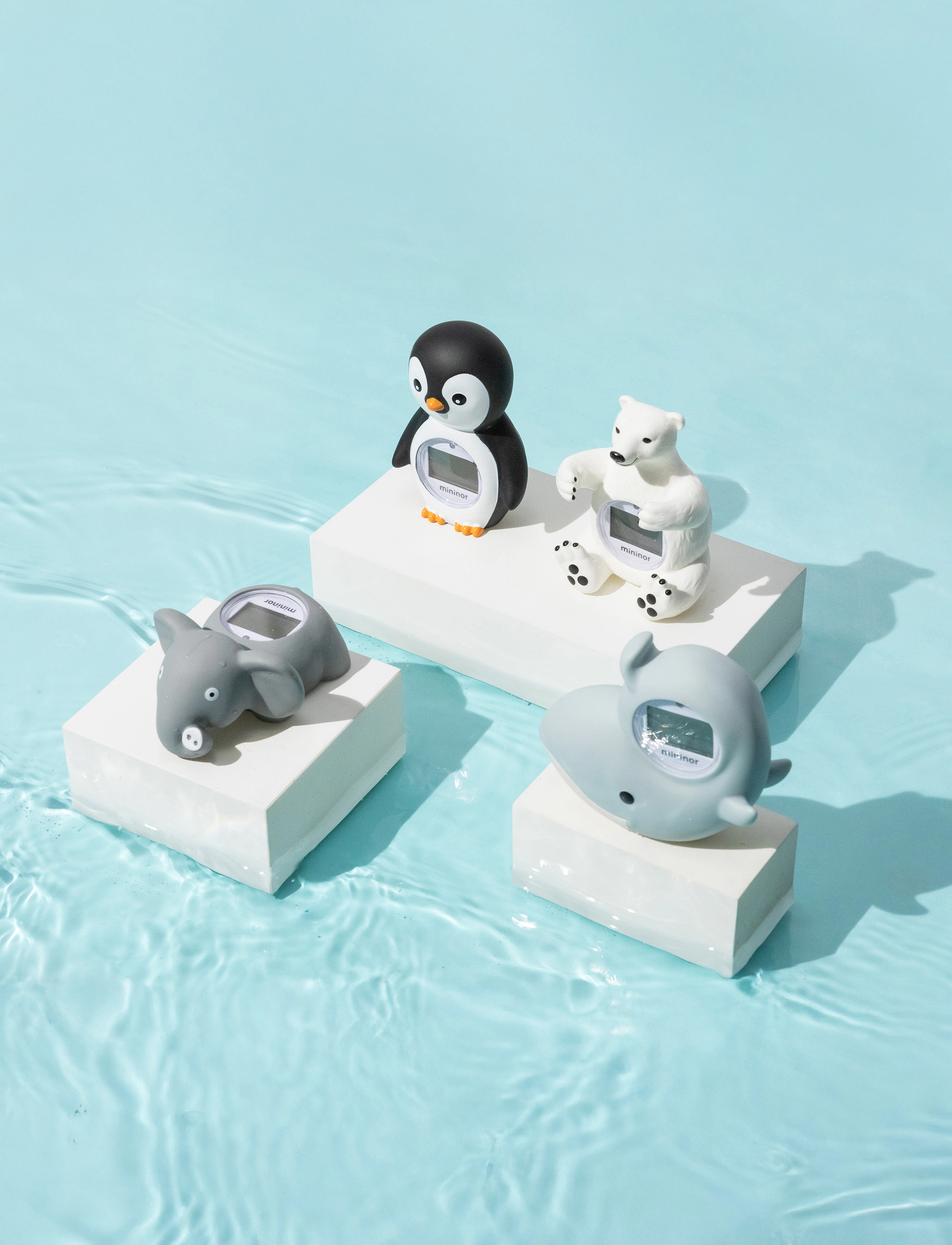 Mininor - Bath Thermometer Elephant - termometer - grey - 5