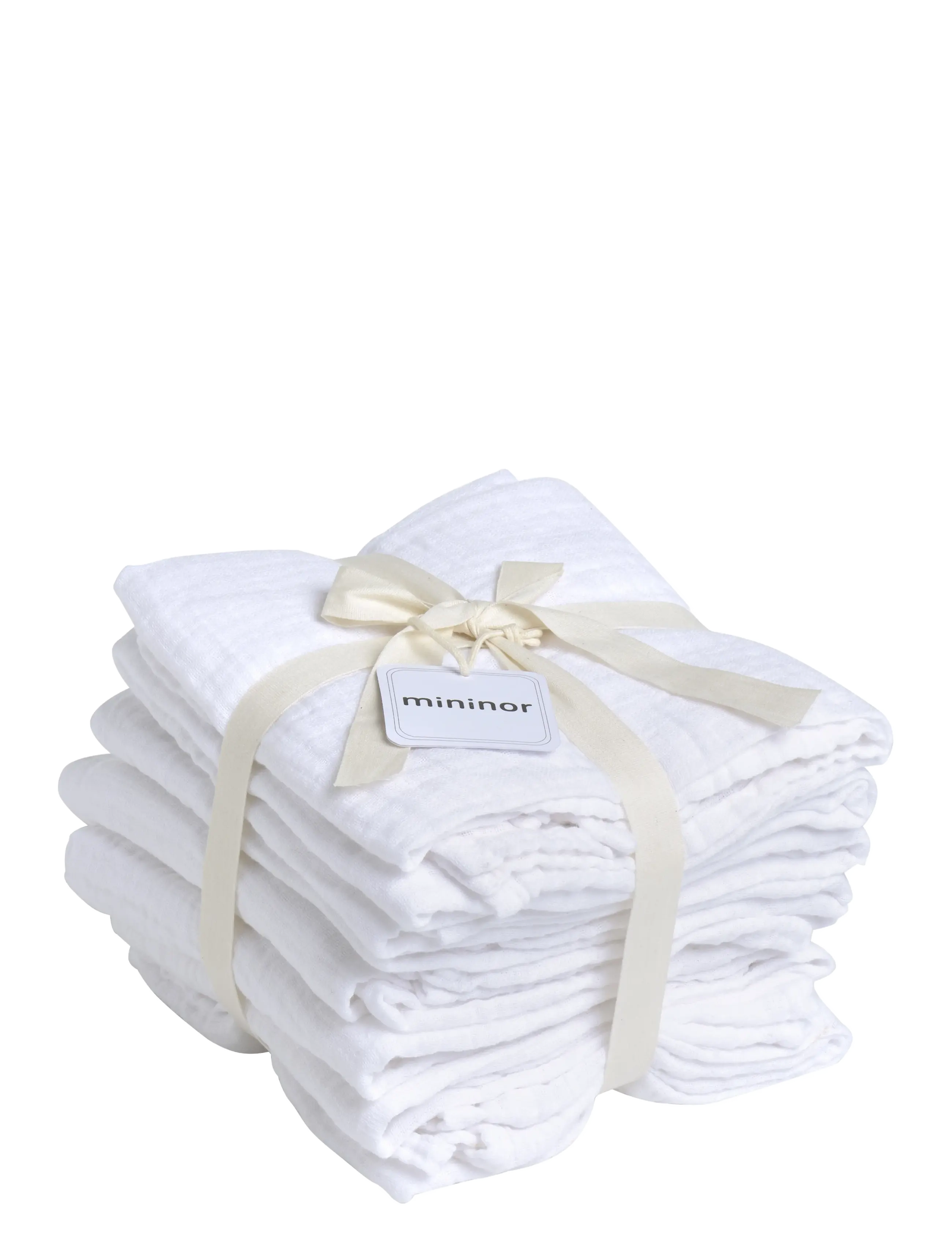 Mininor Organic Muslin Cloth, 8pcs White - Mininor - WHITE / white