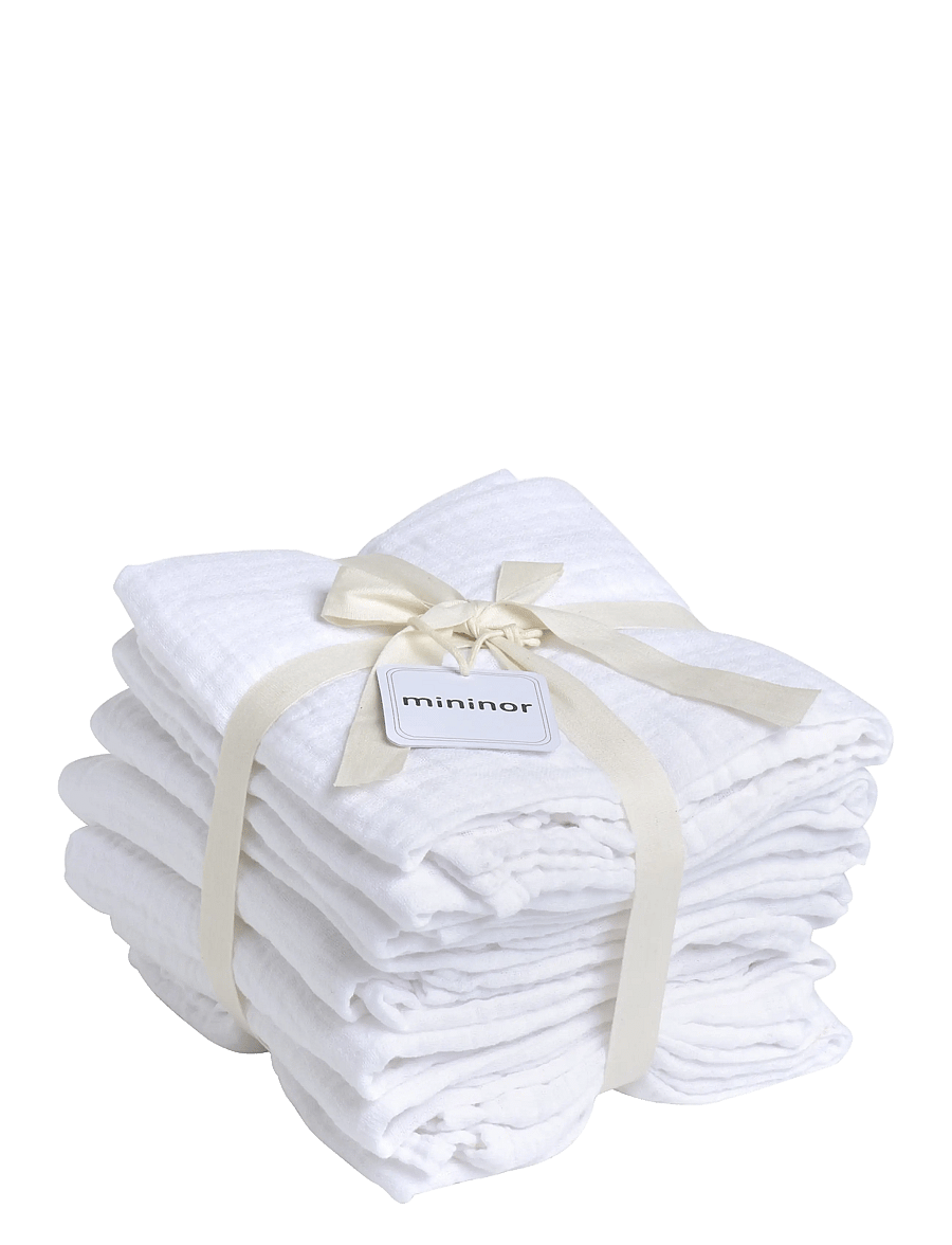 Mininor - Organic Muslin Cloth, 8pcs White - white - 0