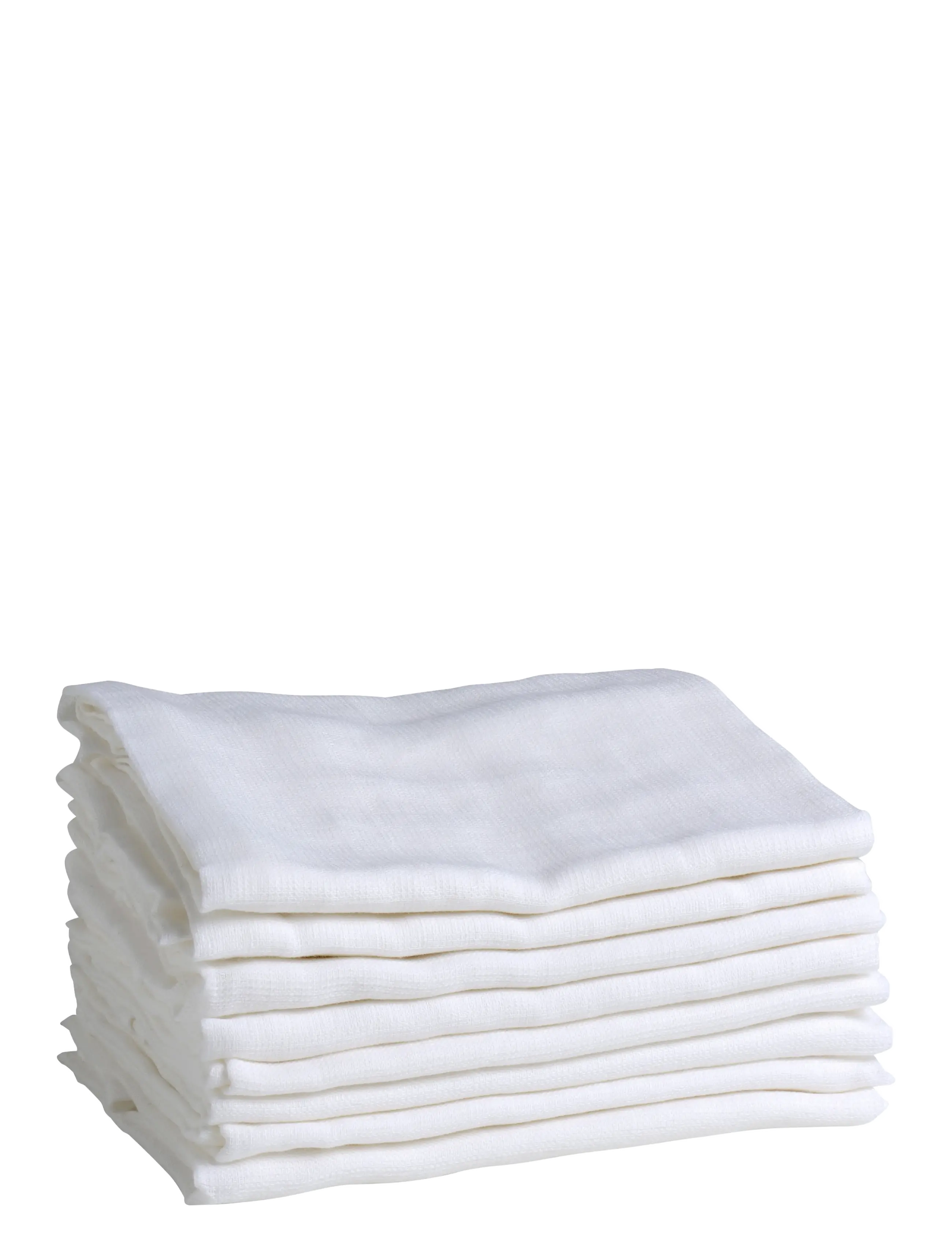 Mininor - Organic Muslin Cloth, 8pcs White - white - 1