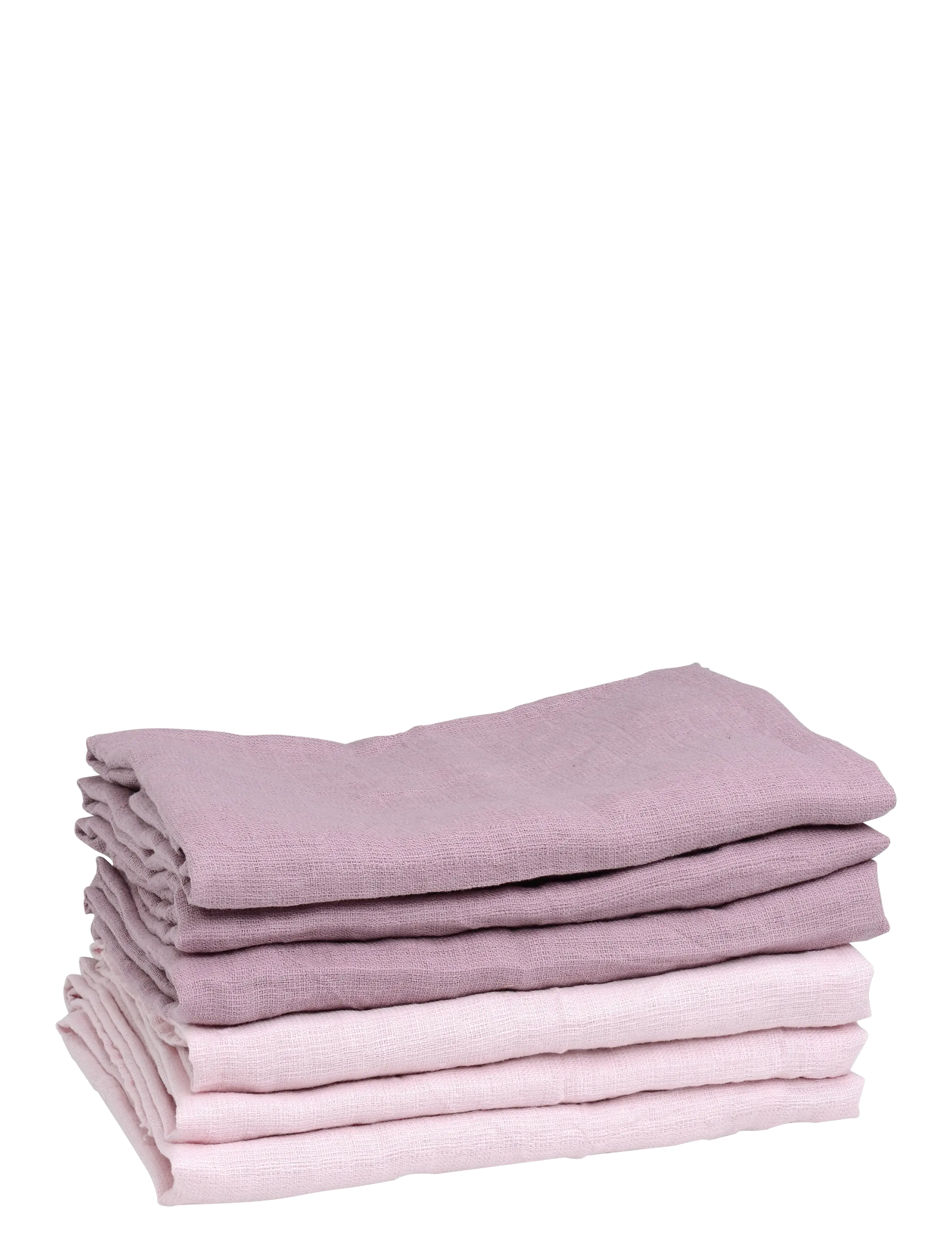 Mininor - Organic Muslin Towel, rose/purple 6-pack - rose/purple - 1