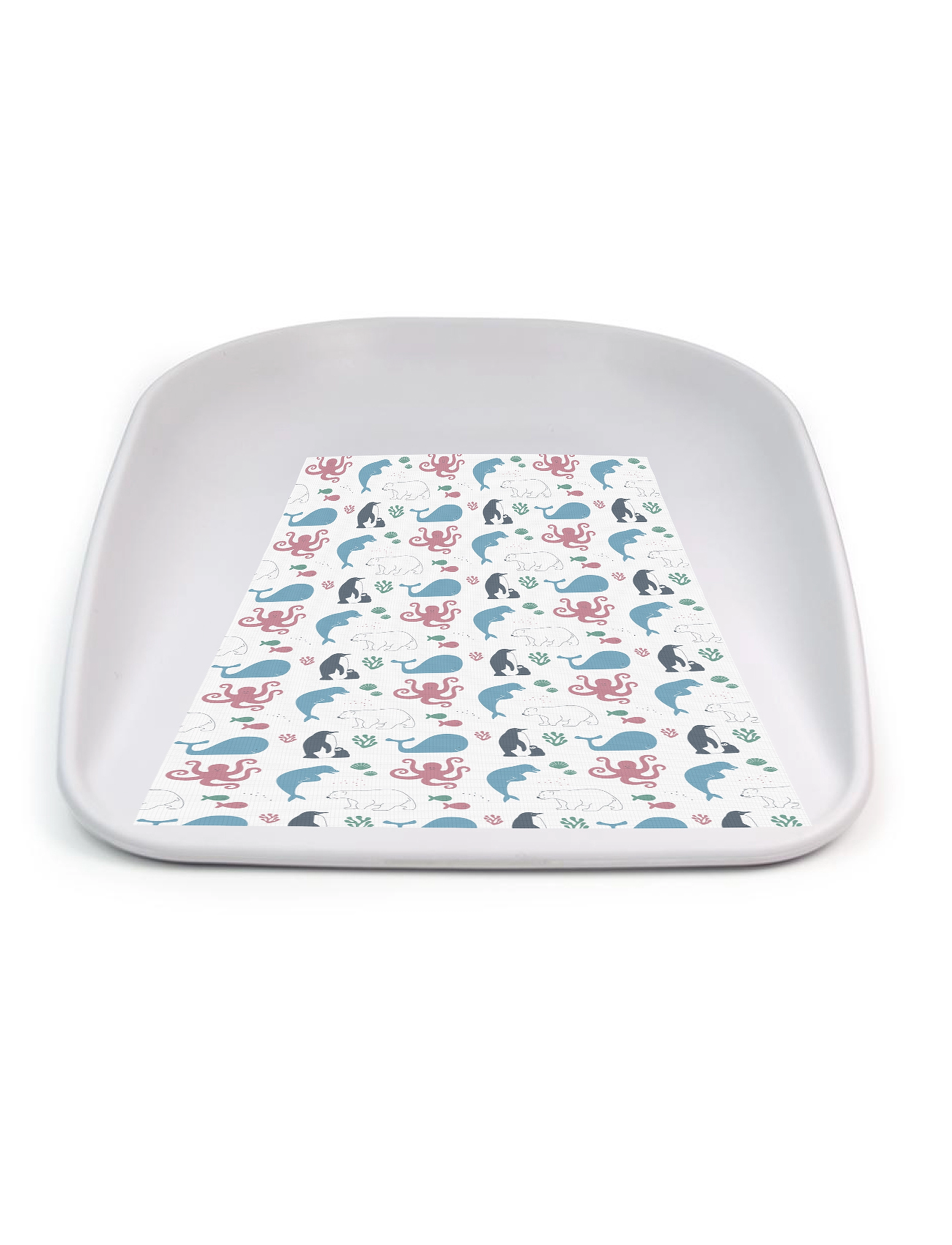 Mininor Disposable Changing Mat, Kinder, Arktisches Tier Einweg Wickelunterlage, Mehrfarbig/gemustert, Gr.0 M