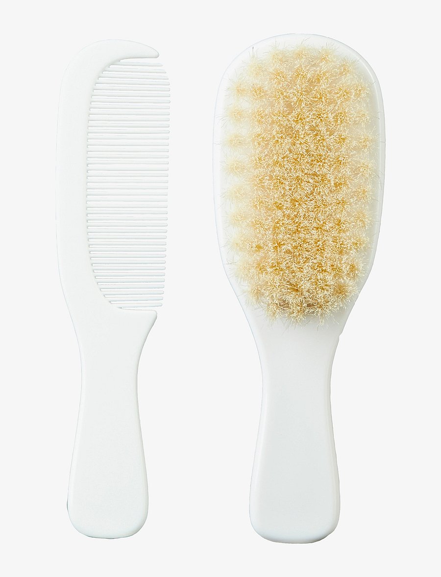 Mininor - Comb & Brush 0m+ - brosse et peigne - white - 1