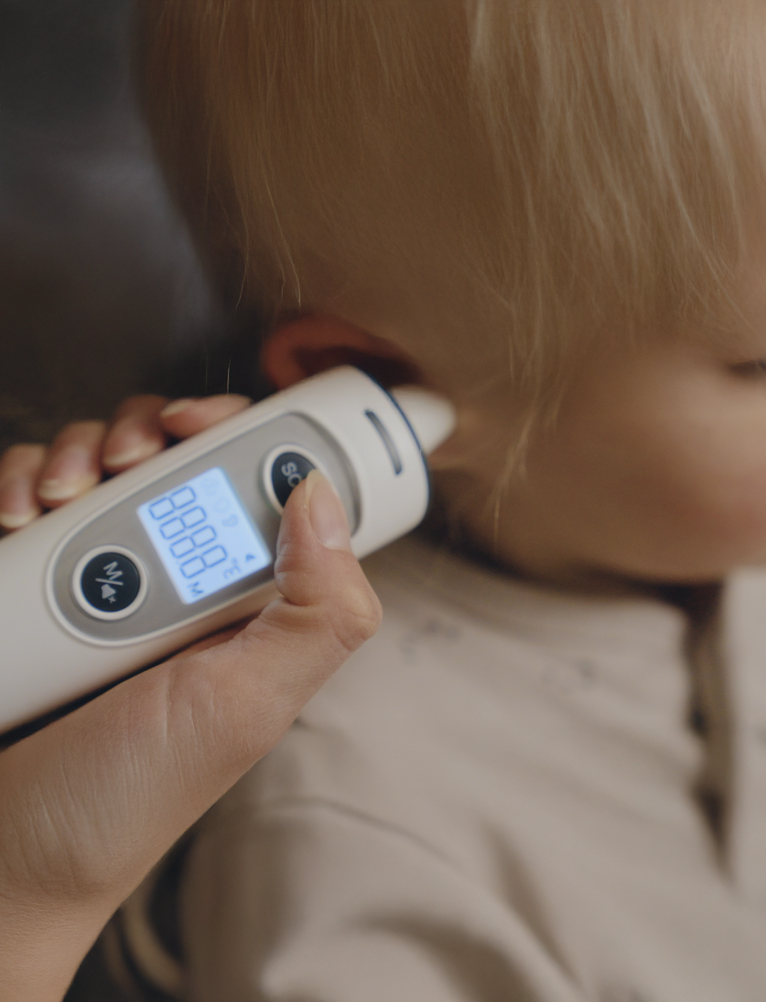 Mininor Ear And Non-Contact Thermometer, Børn, Øre- Og Berøringsfrit Termometer, Hvid, Str: 0 M