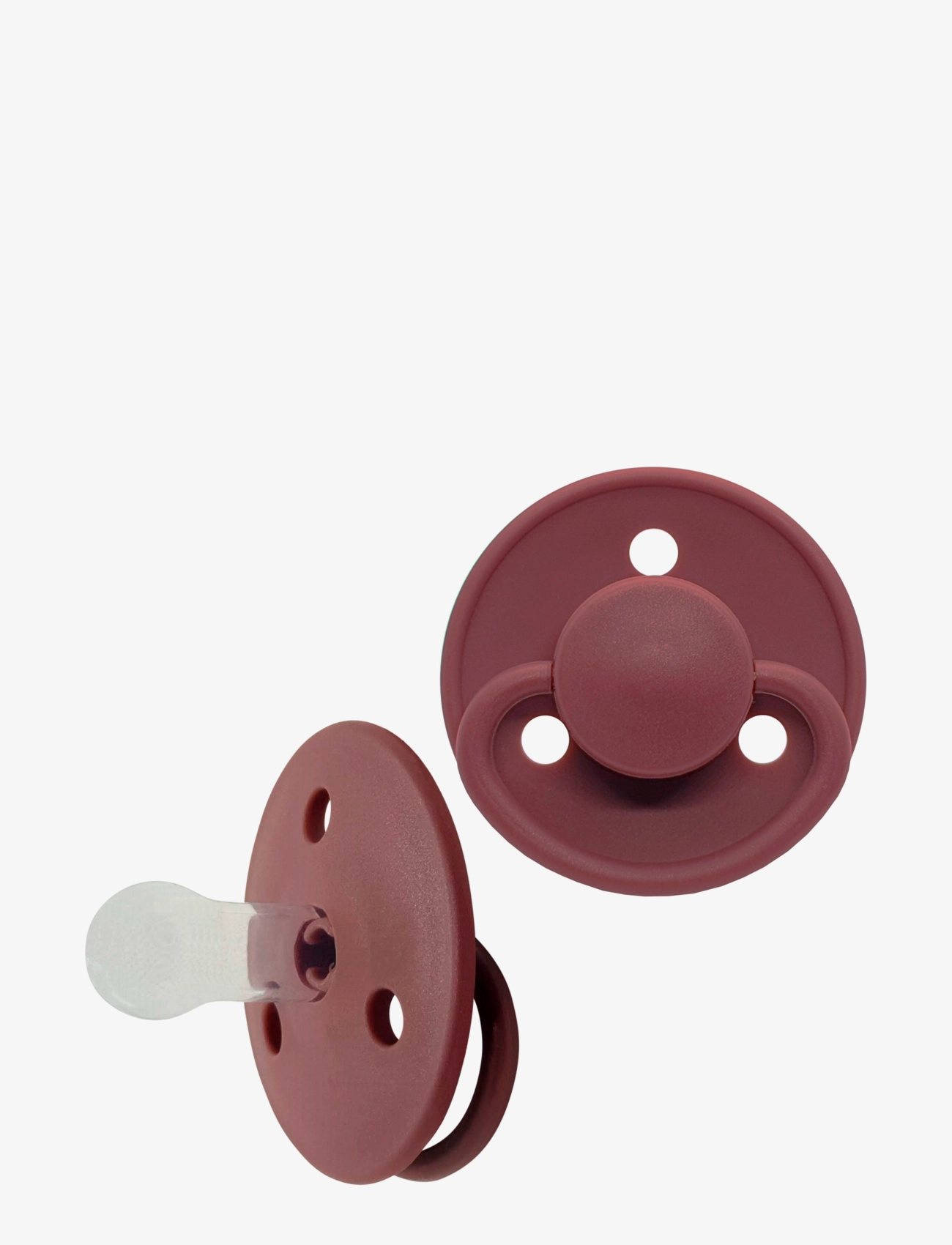 Mininor Round Pacifier Silicone - Julkalender - HEATH FLOWER / burgundy