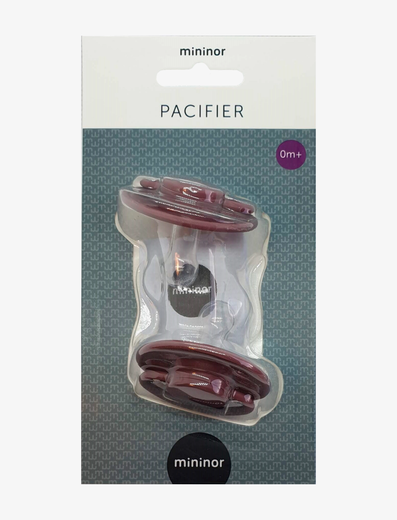 Mininor - Round Pacifier Silicone 0m Grey - snuð - heath flower - 1