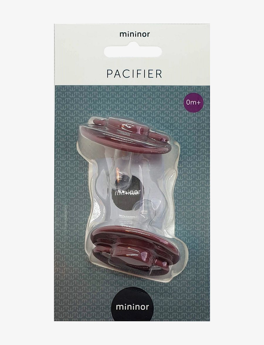 Mininor - Round Pacifier Silicone 0m Grey - snuð - heath flower - 1