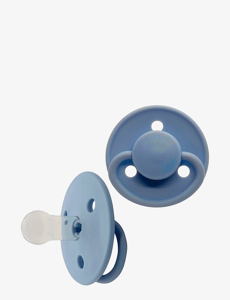 Mininor - Round Pacifier Silicone 0m Grey - snuð - nordic sky blue - 0