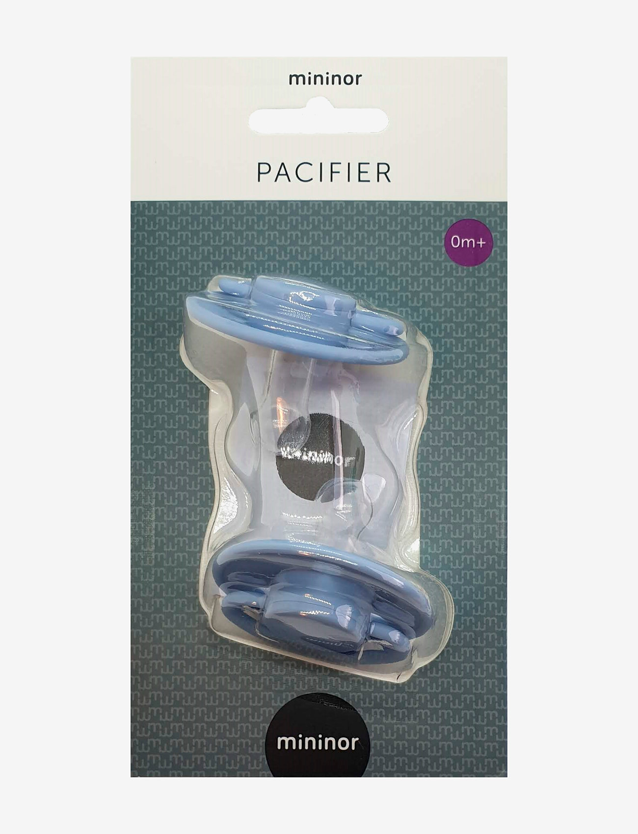 Mininor - Round Pacifier Silicone 0m Grey - schnuller - nordic sky blue - 1