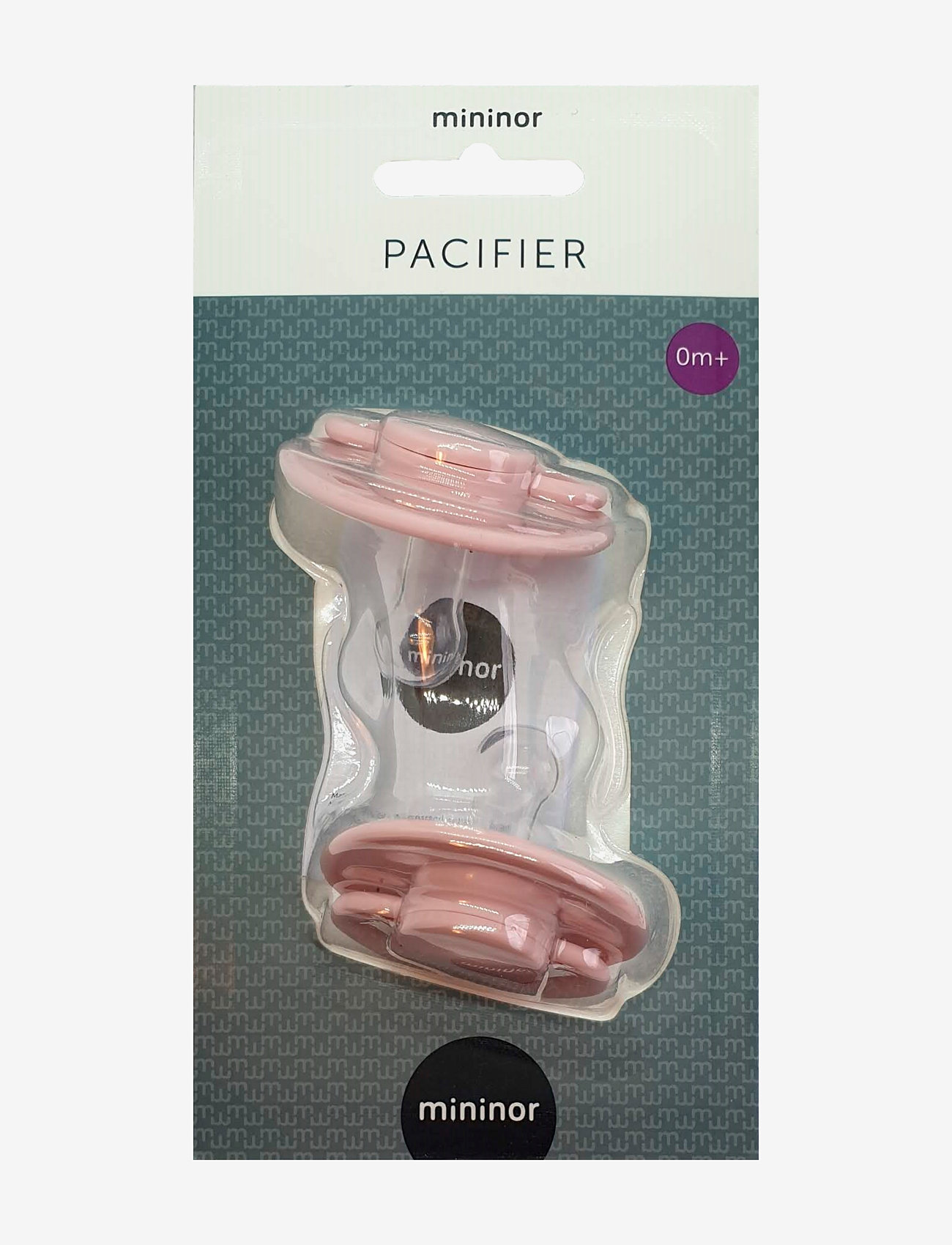 Mininor - Round Pacifier Silicone 0m "Snowberry" - sutter - rose - 2