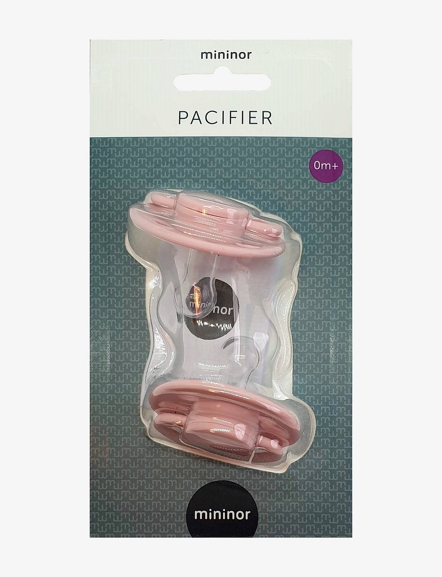 Mininor - Round Pacifier Silicone 0m Grey - schnuller - rose - 2
