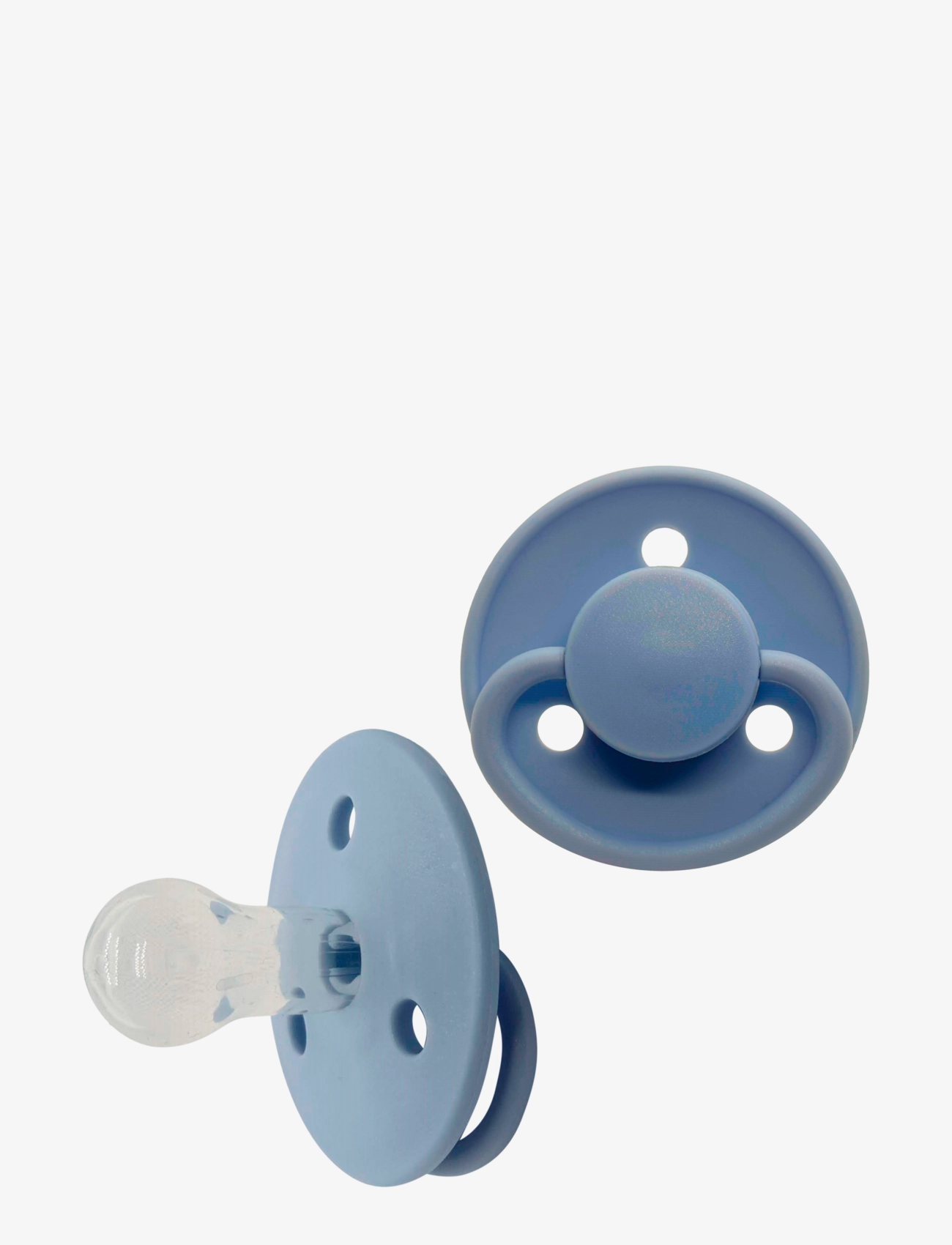 Mininor Round Pacifier Silicone, Børn, Rund Silikone Sut, Blå, Str: 6 M