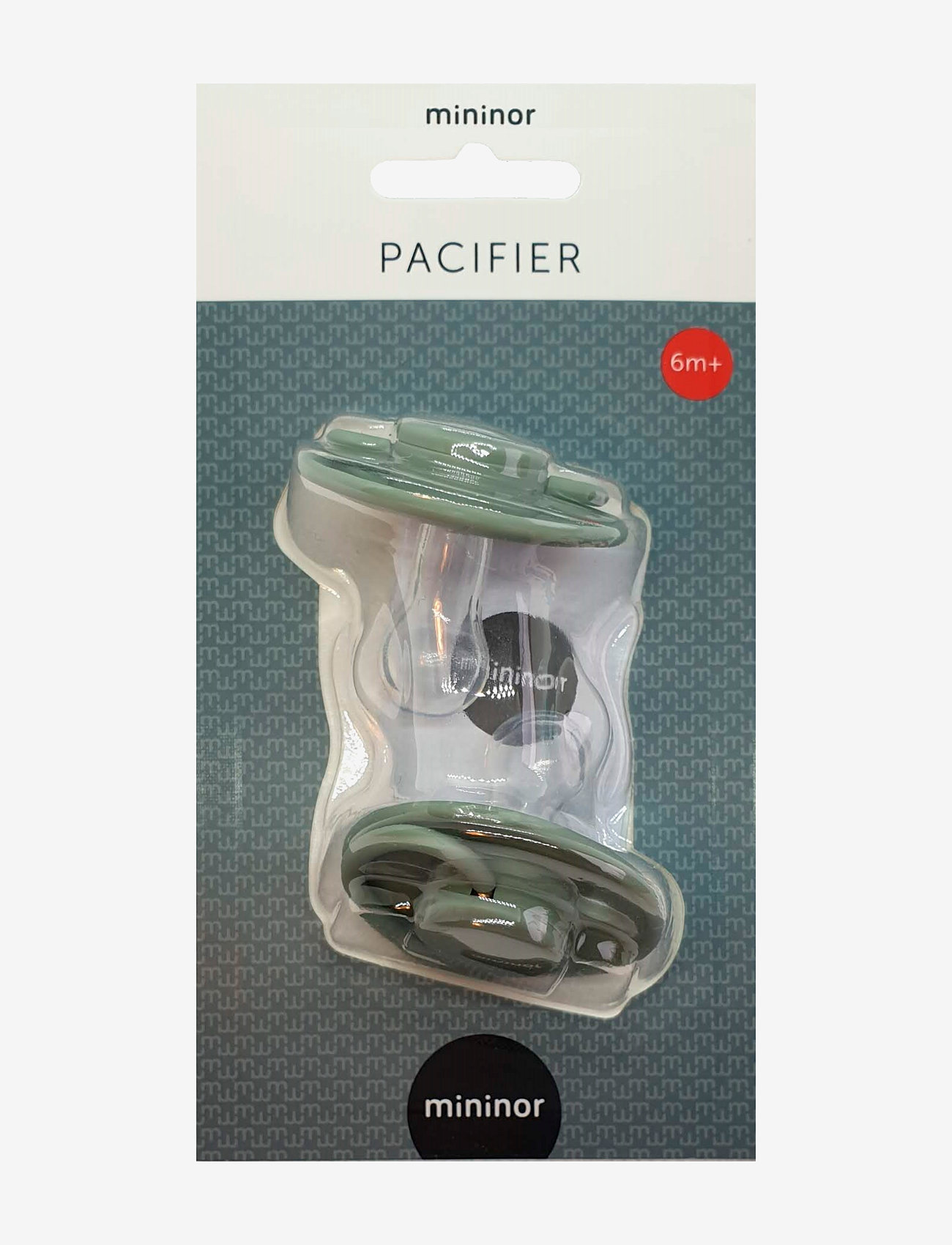 Mininor - Round Pacifier Silicone - nappar - willow green - 1