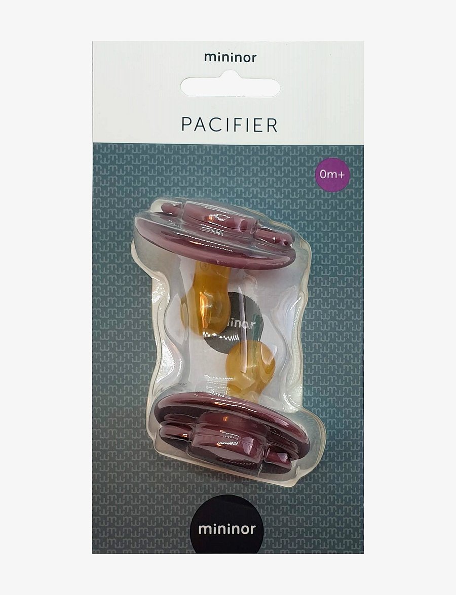 Mininor - Round Pacifier Latex 0m Grey - knupīši - heath flower - 1