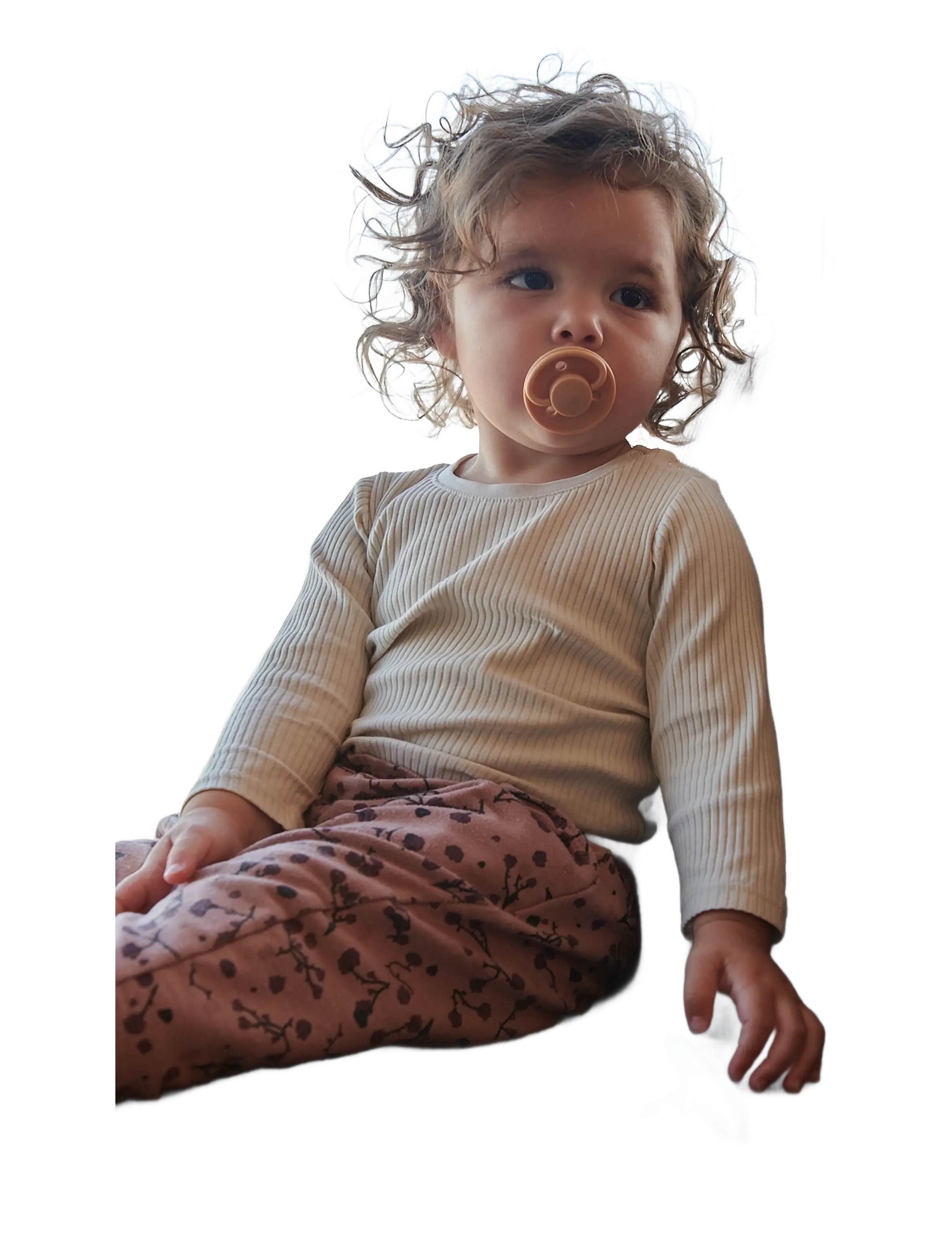 Mininor - Round Pacifier Latex 0m Grey - Čiulptukai - rose - 1
