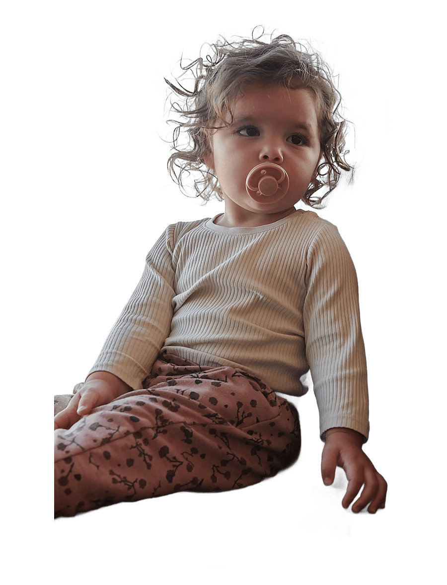 Mininor - Round Pacifier Latex 0m Grey - nappar - rose - 1