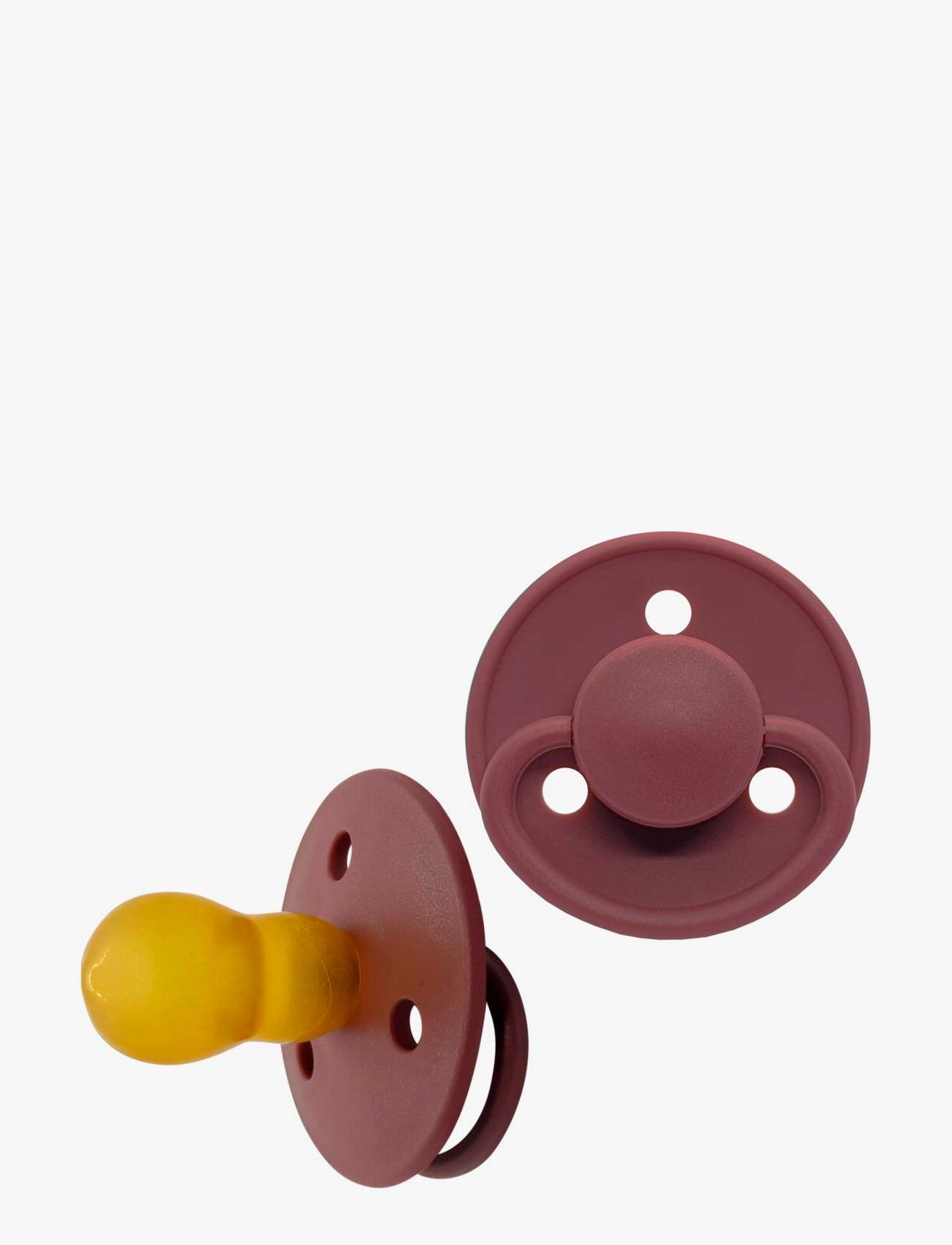 Mininor Round Pacifier Latex - Schnuller - HEATH FLOWER / burgundy