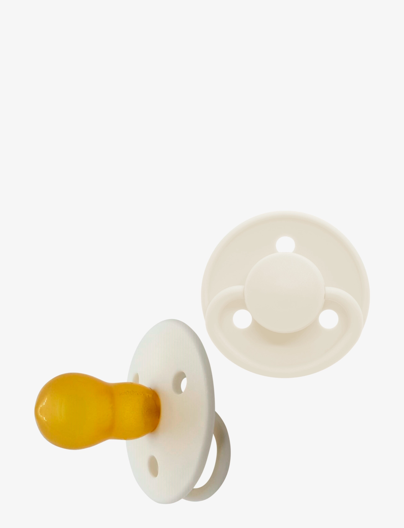 Mininor Round Pacifier Latex, 6 M, White, Sutter Og Tilbehør > Sutter, Børn