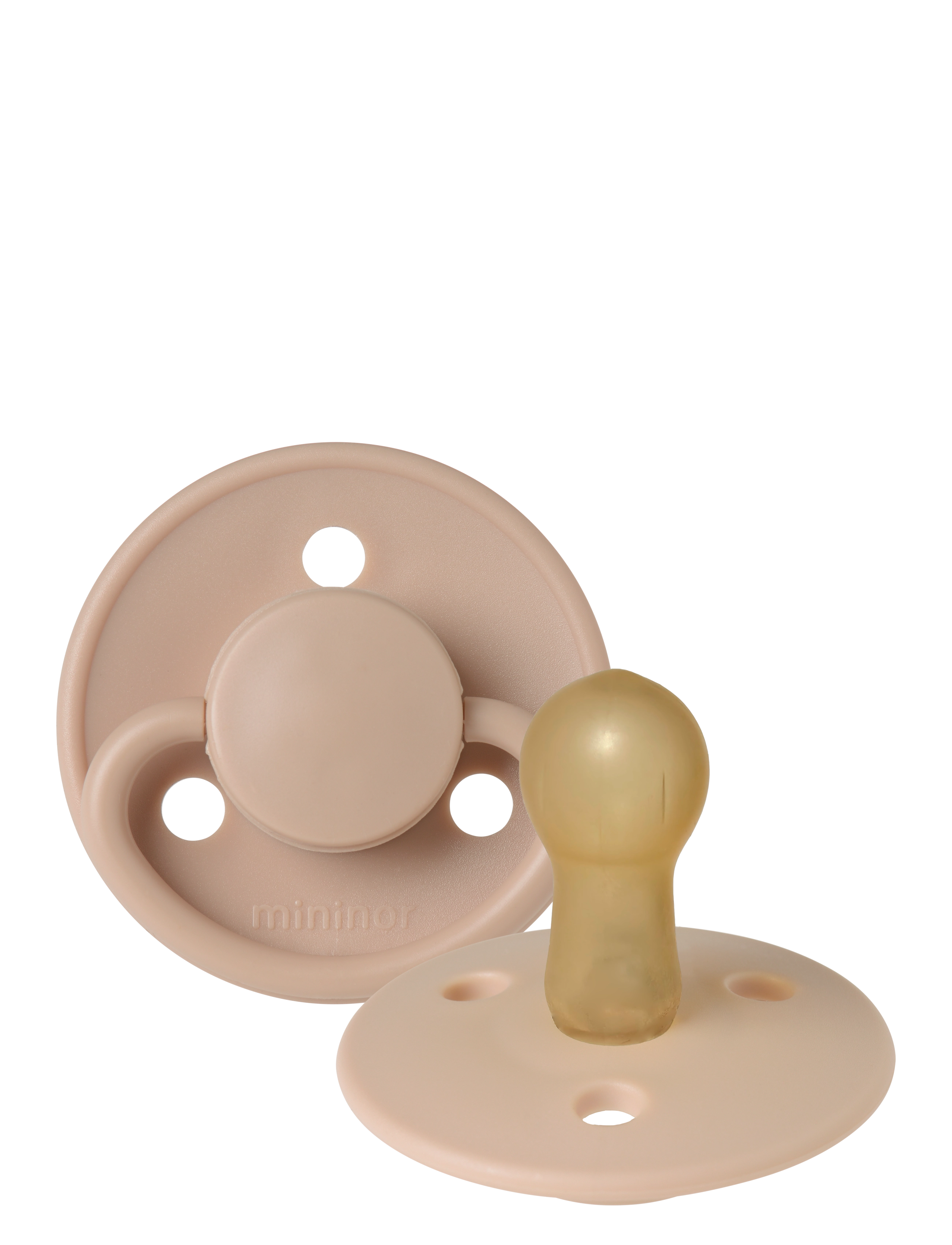 Mininor Latex Pacifier 6M "Soft Rabbit" 2 Pcs, 6 M, Pacifiers & Accessories, Beige - Pacifiers, Kinder