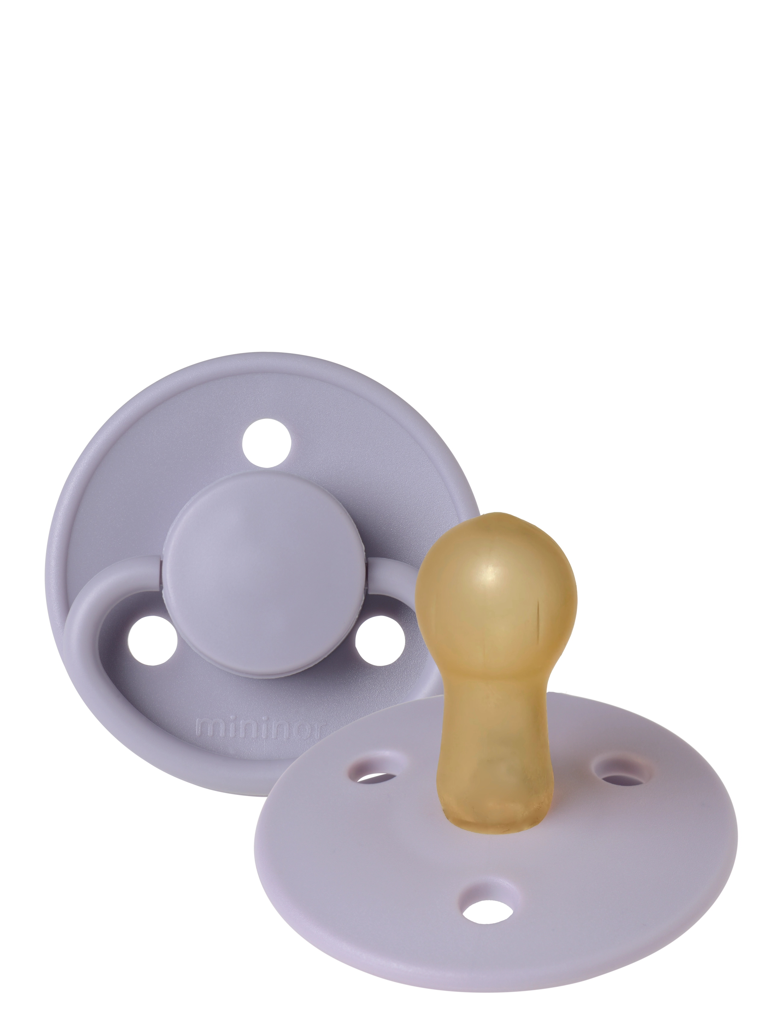 Mininor Latex Pacifier 6M "Lilac Flower" 2 Pcs, Børn, Latex Sut, Lila, Str: 6 M