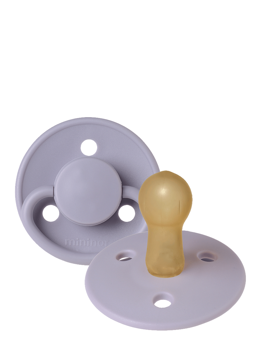 Mininor - Latex pacifier 6m "Lilac flower" 2 pcs - schnuller - lilac flower - 0
