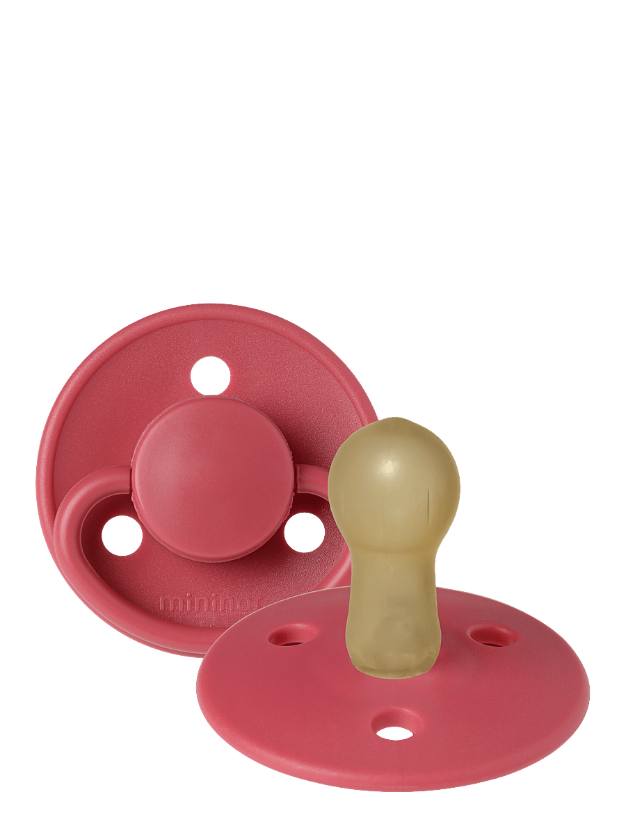 Mininor - Latex pacifier 6m "Rhubarb" 2 pcs - schnuller - rhubarb - 0
