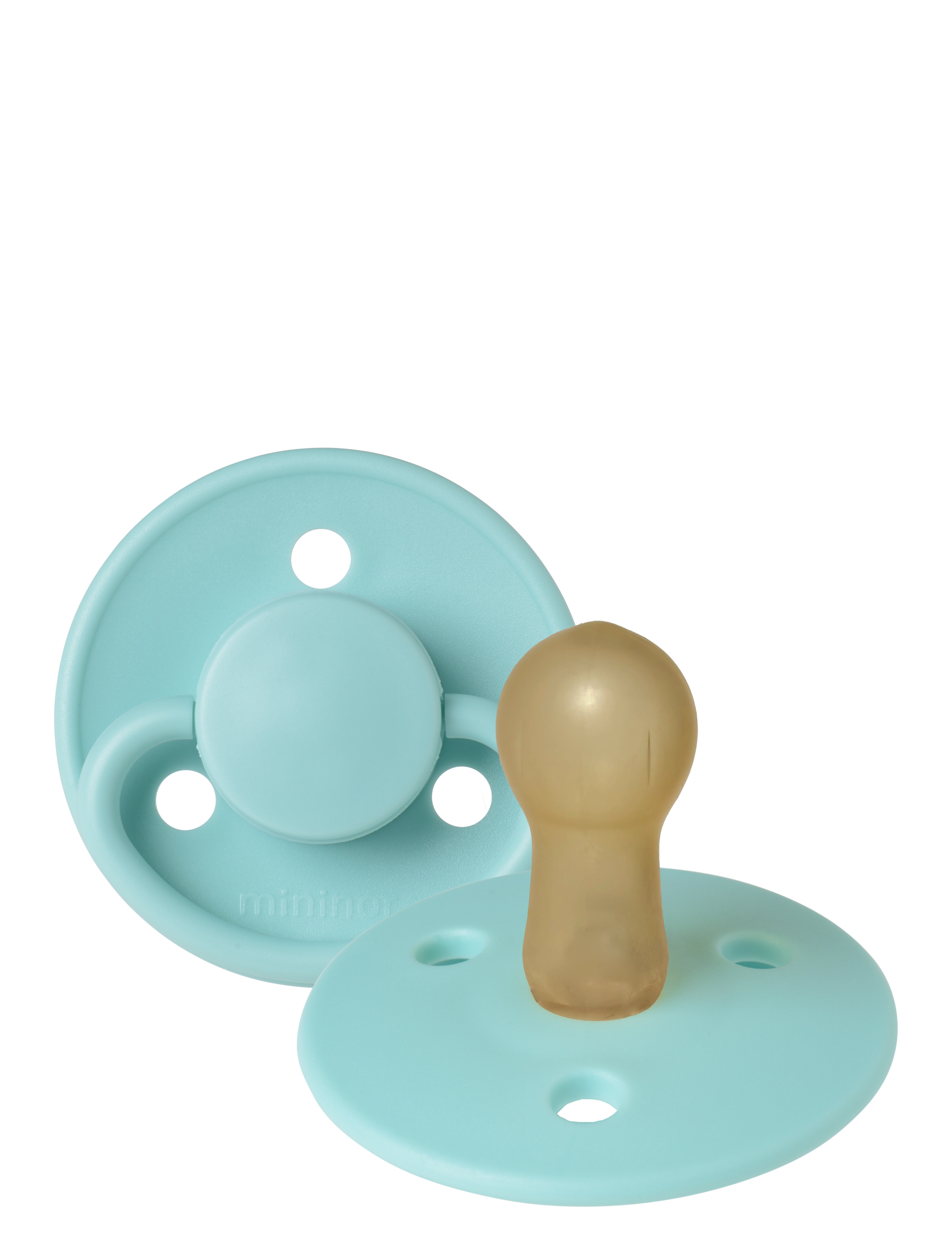 Mininor Latex Pacifier 6M "Cool Mint" 2 Pcs, Sut, Blå, Str: 6 M