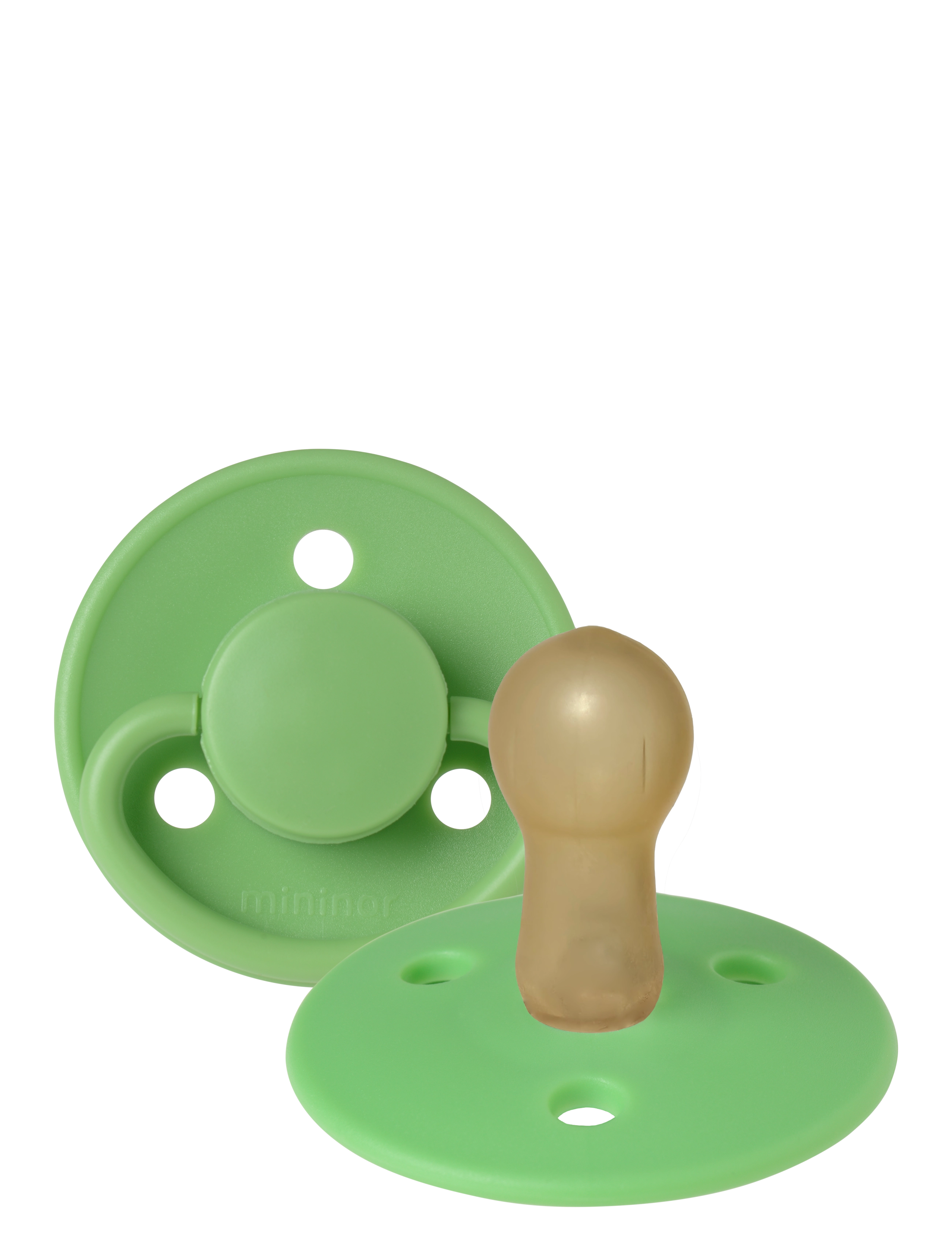 Mininor Latex Pacifier 6M "Apple Green" 2 Pcs, 6 M, Green, Sutter Og Tilbehør > Sutter, Børn