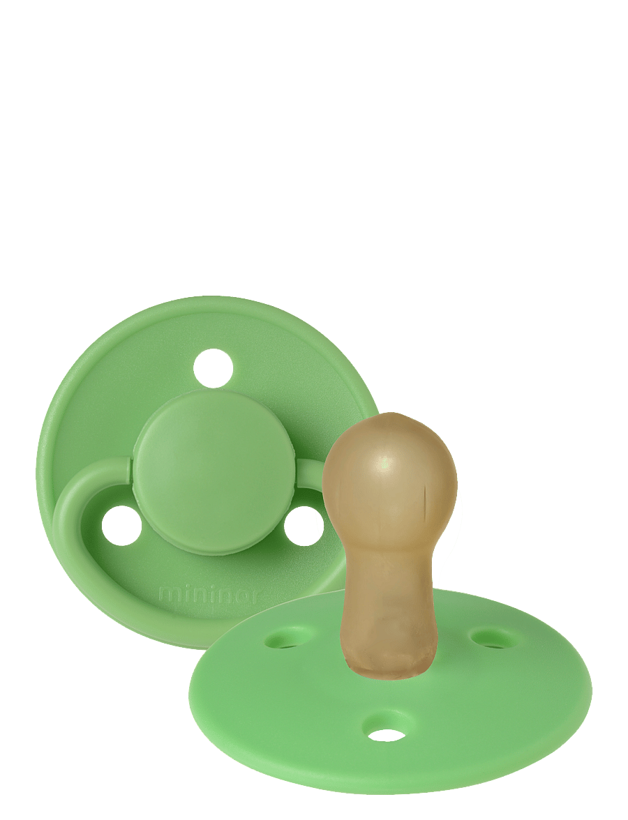 Mininor - Latex pacifier 6m "Apple green" 2 pcs - schnuller - apple green - 0