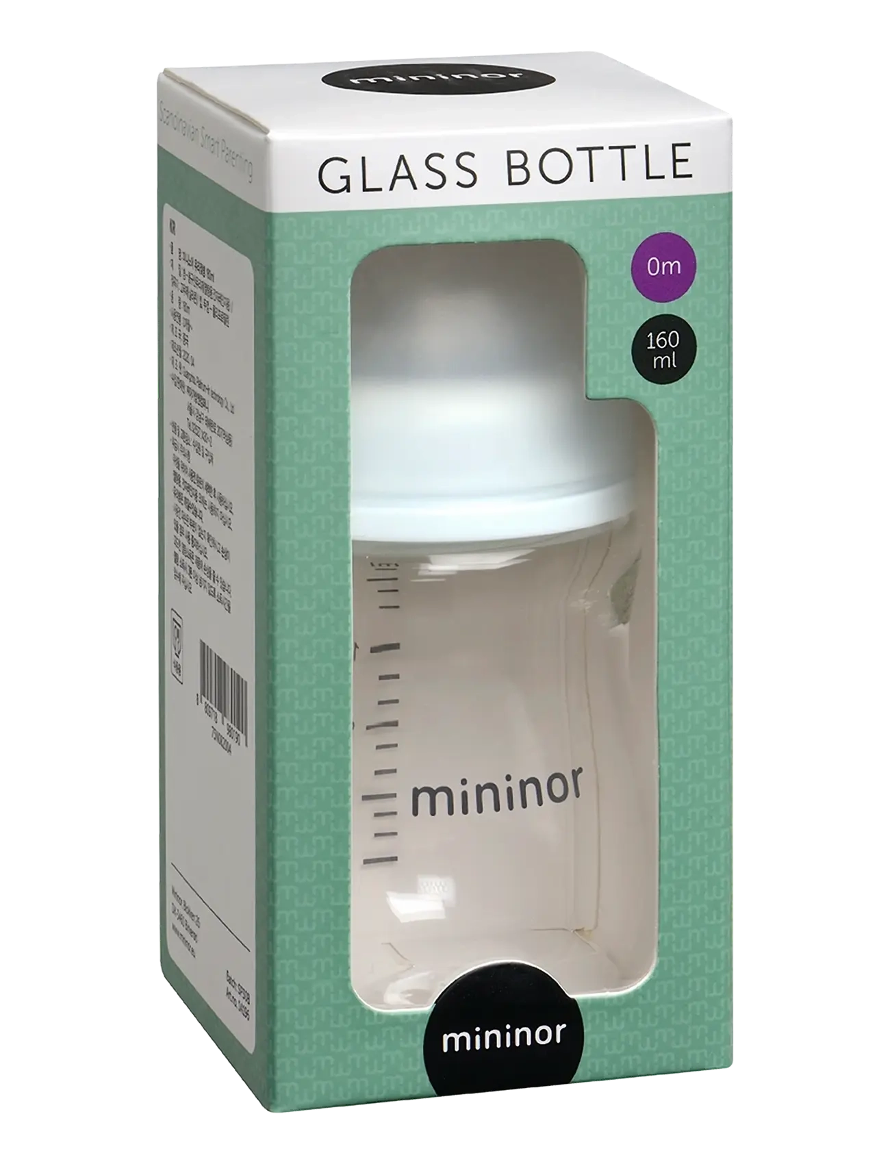 Mininor - Glass Bottle - pudeles zīdaiņiem - white - 2