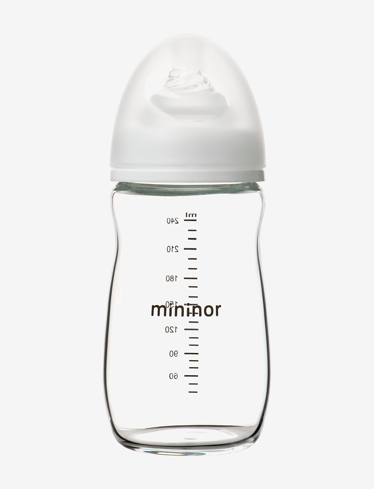 Mininor - Glass Bottle - pudeles zīdaiņiem - white - 0