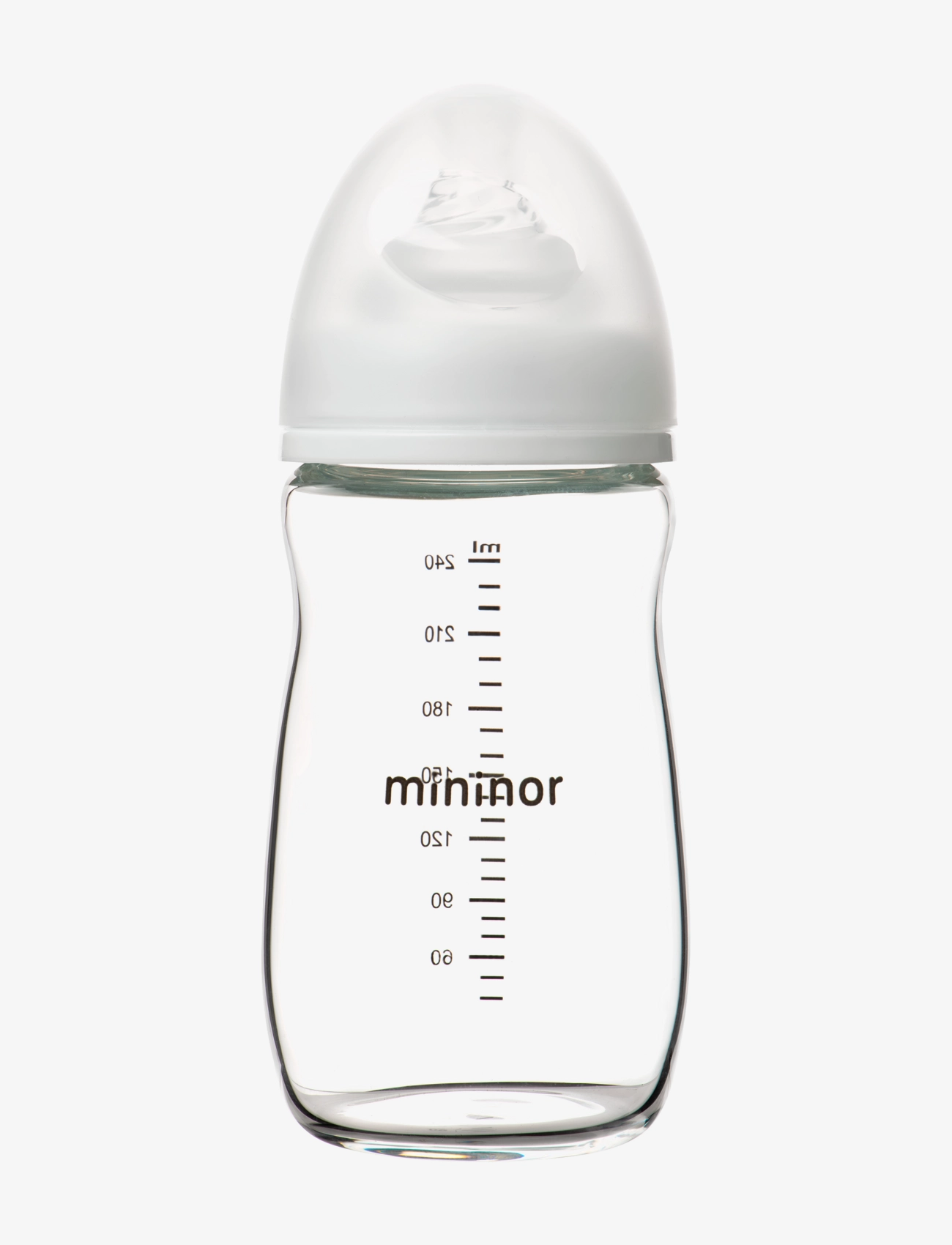 Mininor Glass Bottle 240Ml 0M, 0 M, Baby Bottles & Accessories, Weiß - Bottles, Kinder