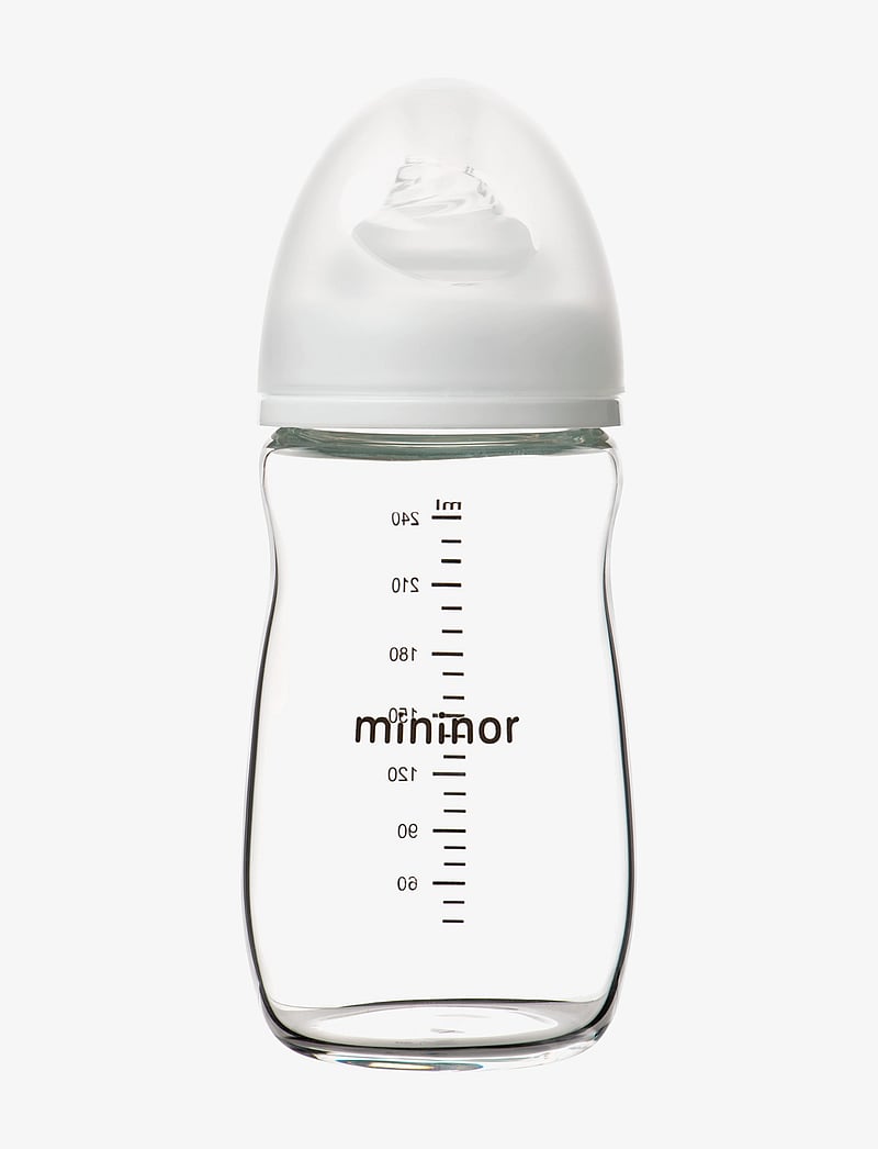 Mininor - Glass Bottle - butelki dla niemowląt - white - 0