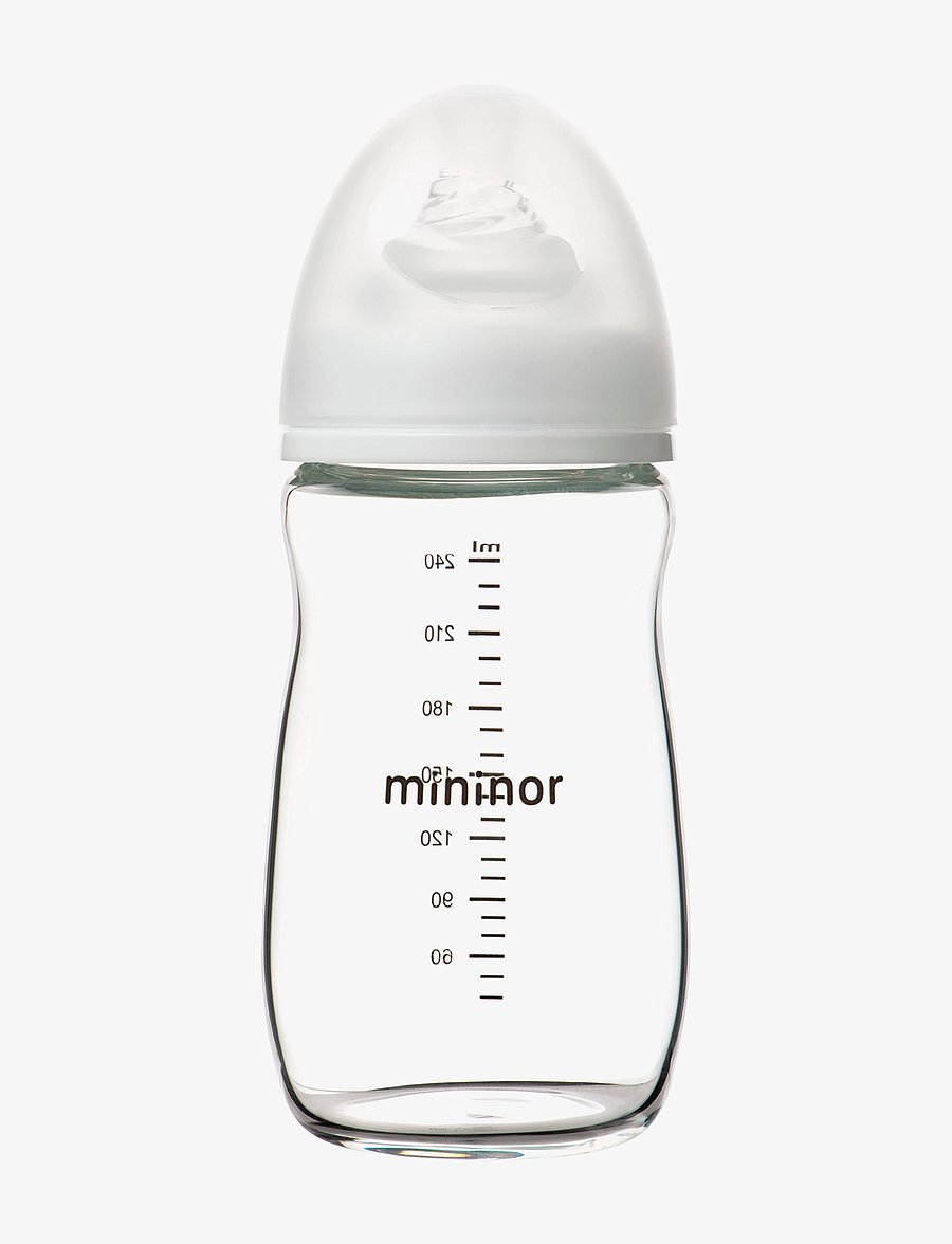 Mininor - Glass Bottle - biberons - white - 0