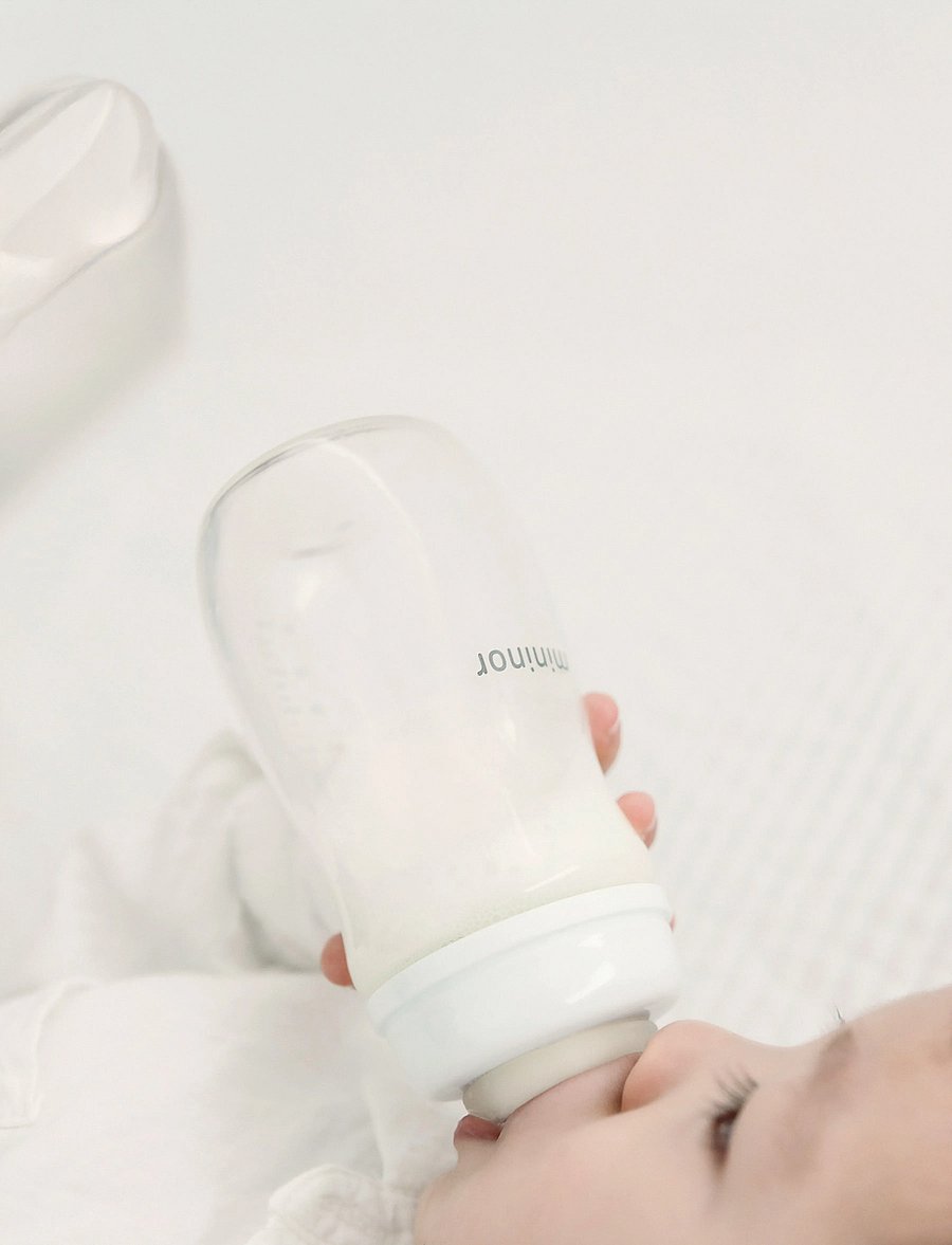 Mininor - Glass Bottle - biberons - white - 0
