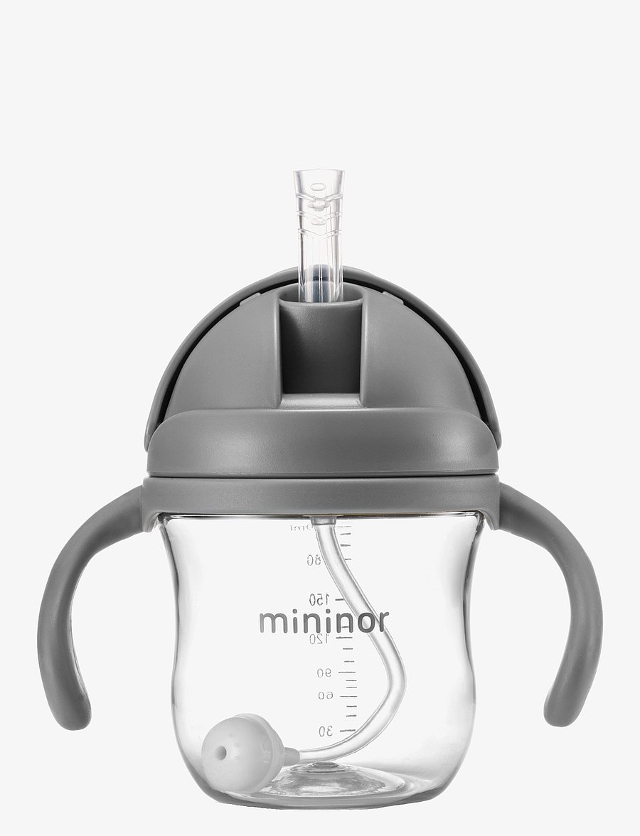 Mininor - Straw Bottle Tritan - lutipudelid - grey seal - 1