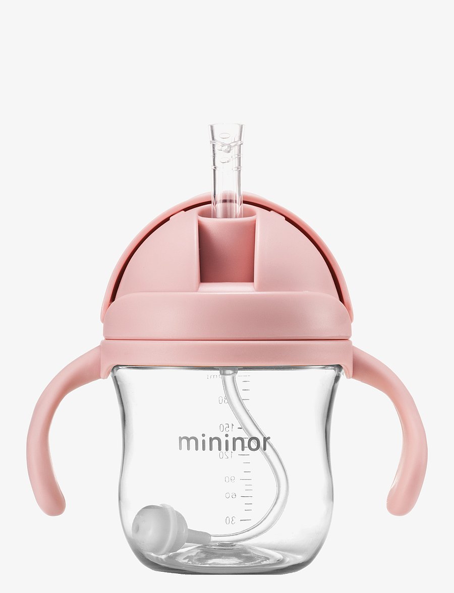 Mininor - Straw Bottle Tritan - babyflaschen - rose - 1