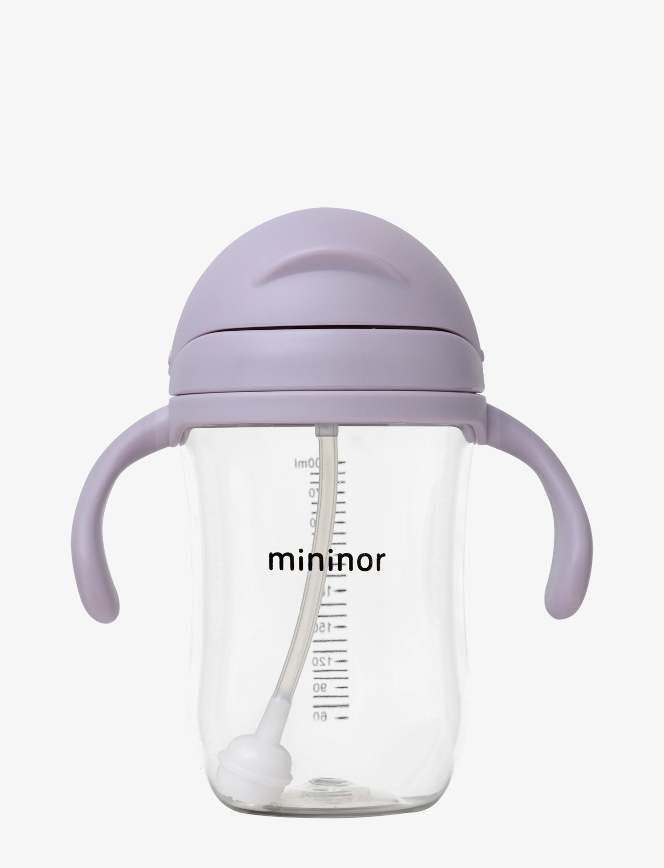 Mininor - Straw Bottle Tritan - schnabeltassen - lilac flower - 2