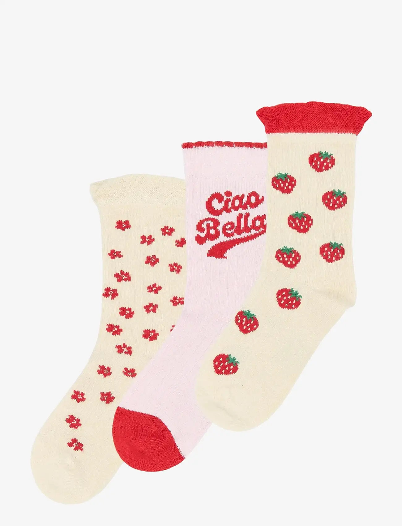 minipop - MPopMarry Bamboo Socks 3-pack - sokid - cherry tomato - 1