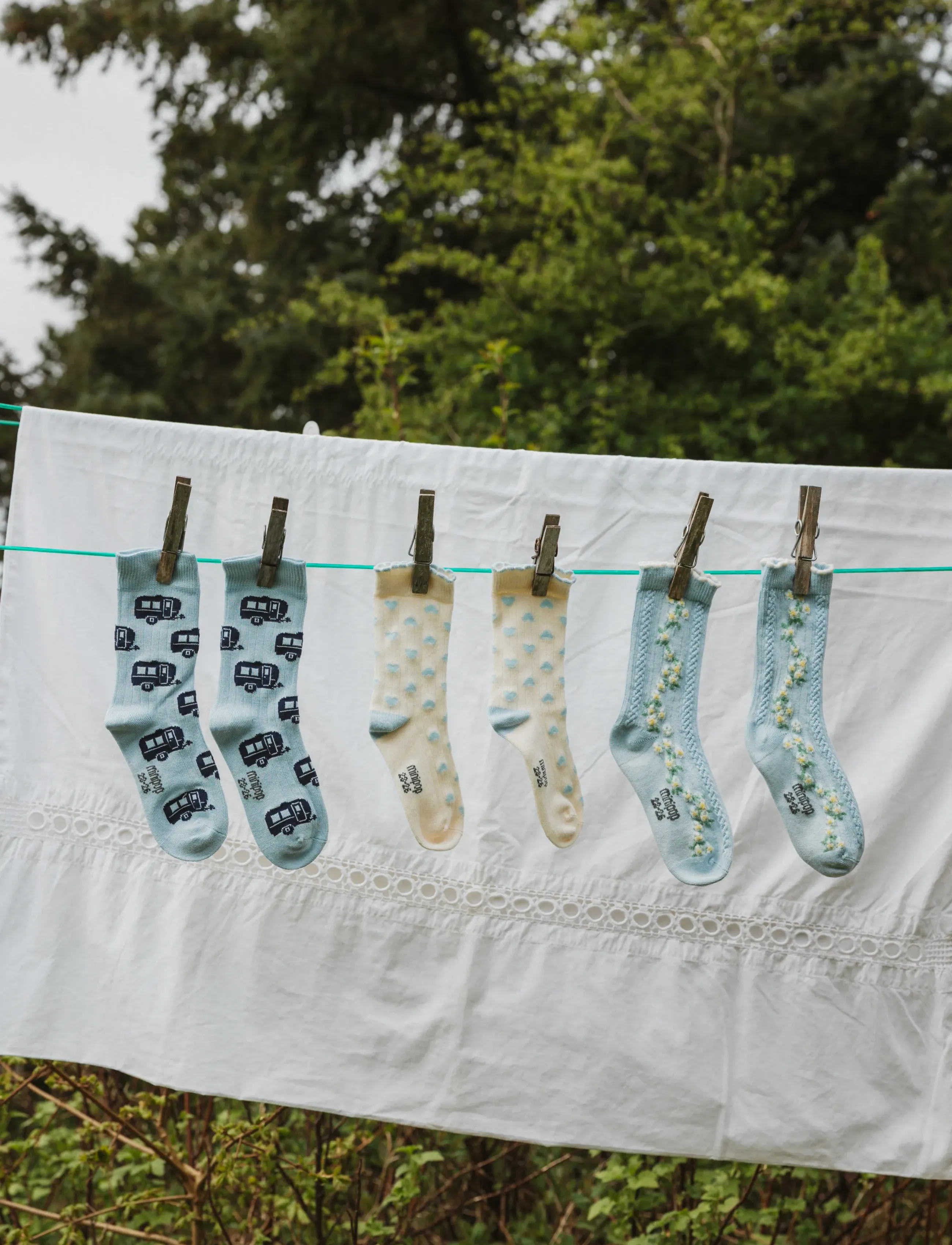 minipop Mpopmarty Bamboo Sock, Børn, Campingvogn Sokker, Blå, Str: 19/22Y