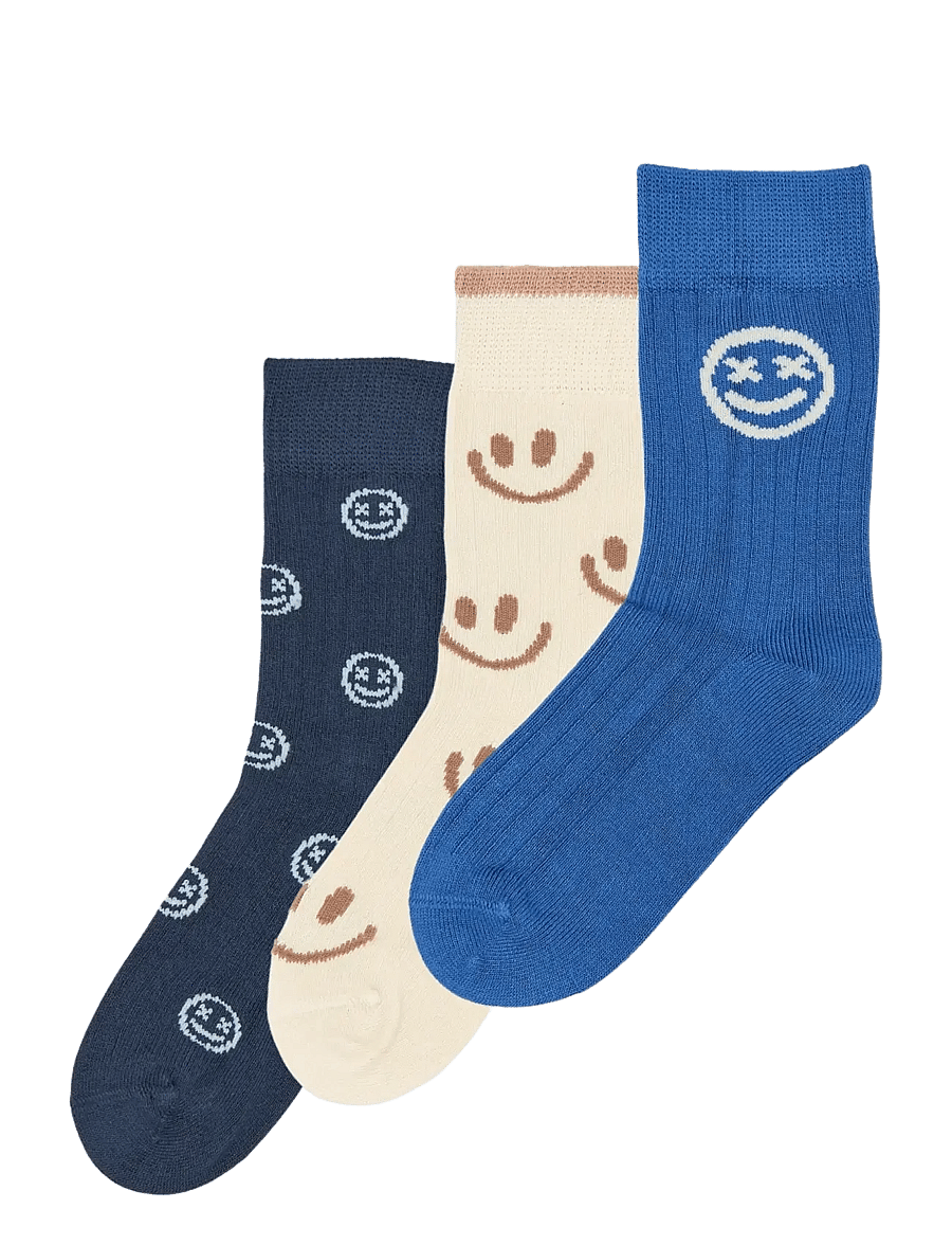 minipop - MPopMoe Bamboo Socks 3-pack - strümpfe - strong blue - 0