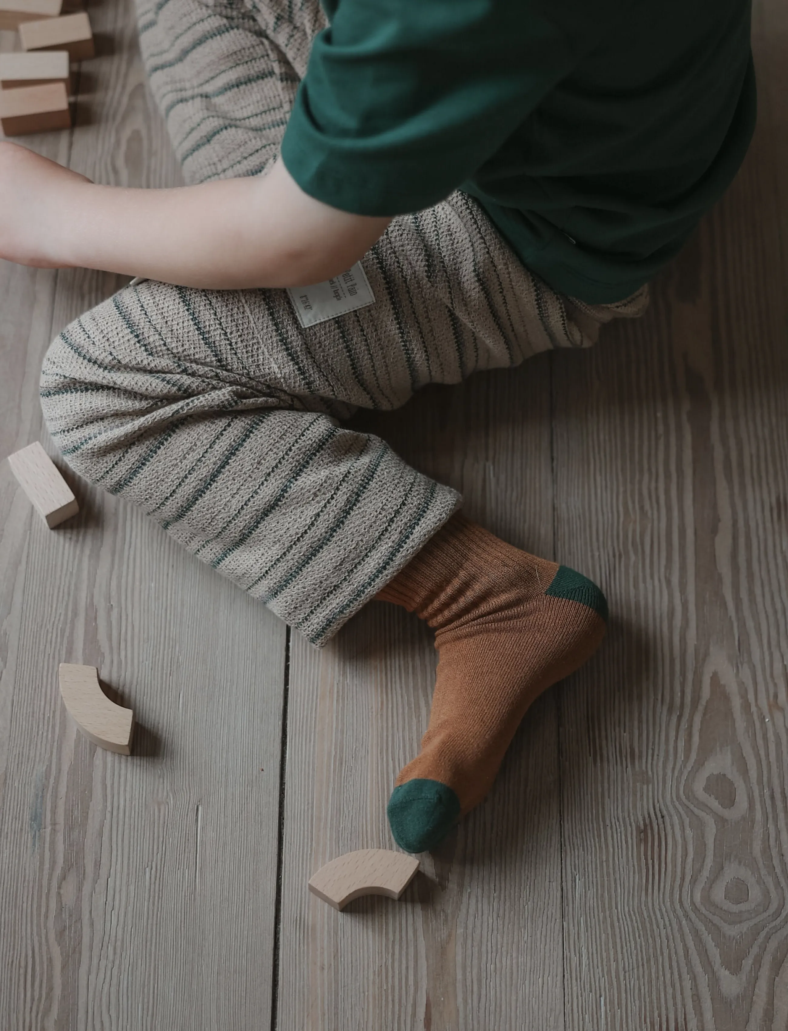 minipop - MPopMarik Bamboo Sock - bebisstrumpor - trekking green - 4