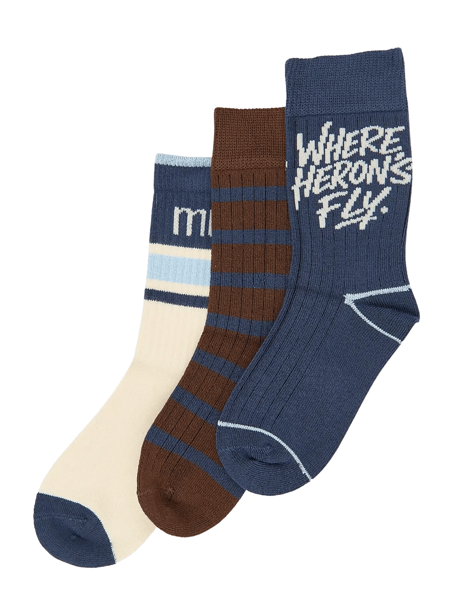 minipop - MPopMaik Bamboo Socks 3-pack - strümpfe - navy blazer - 0