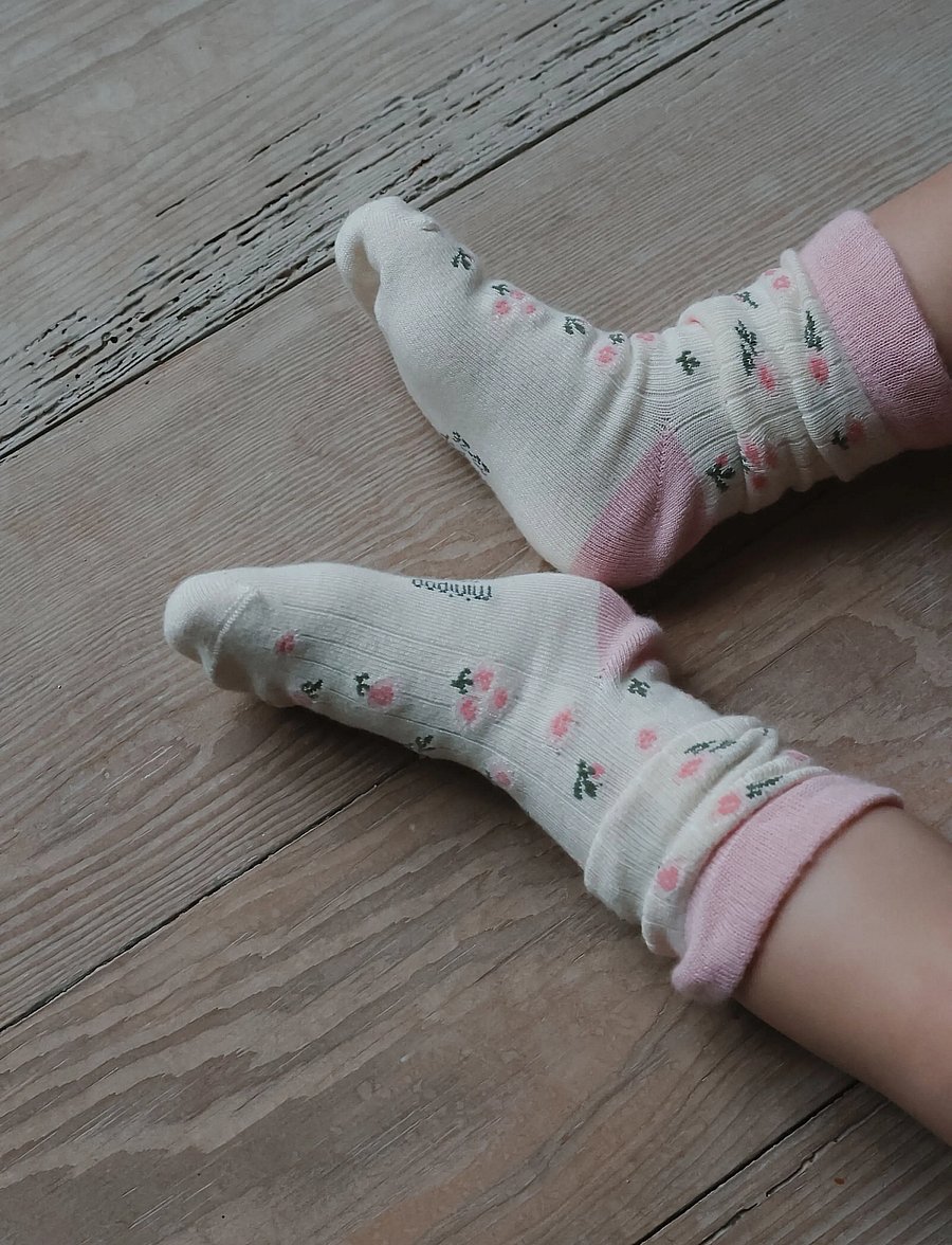 minipop - MPopMarit Bamboo Sock - bebisstrumpor - cloud dancer - 0