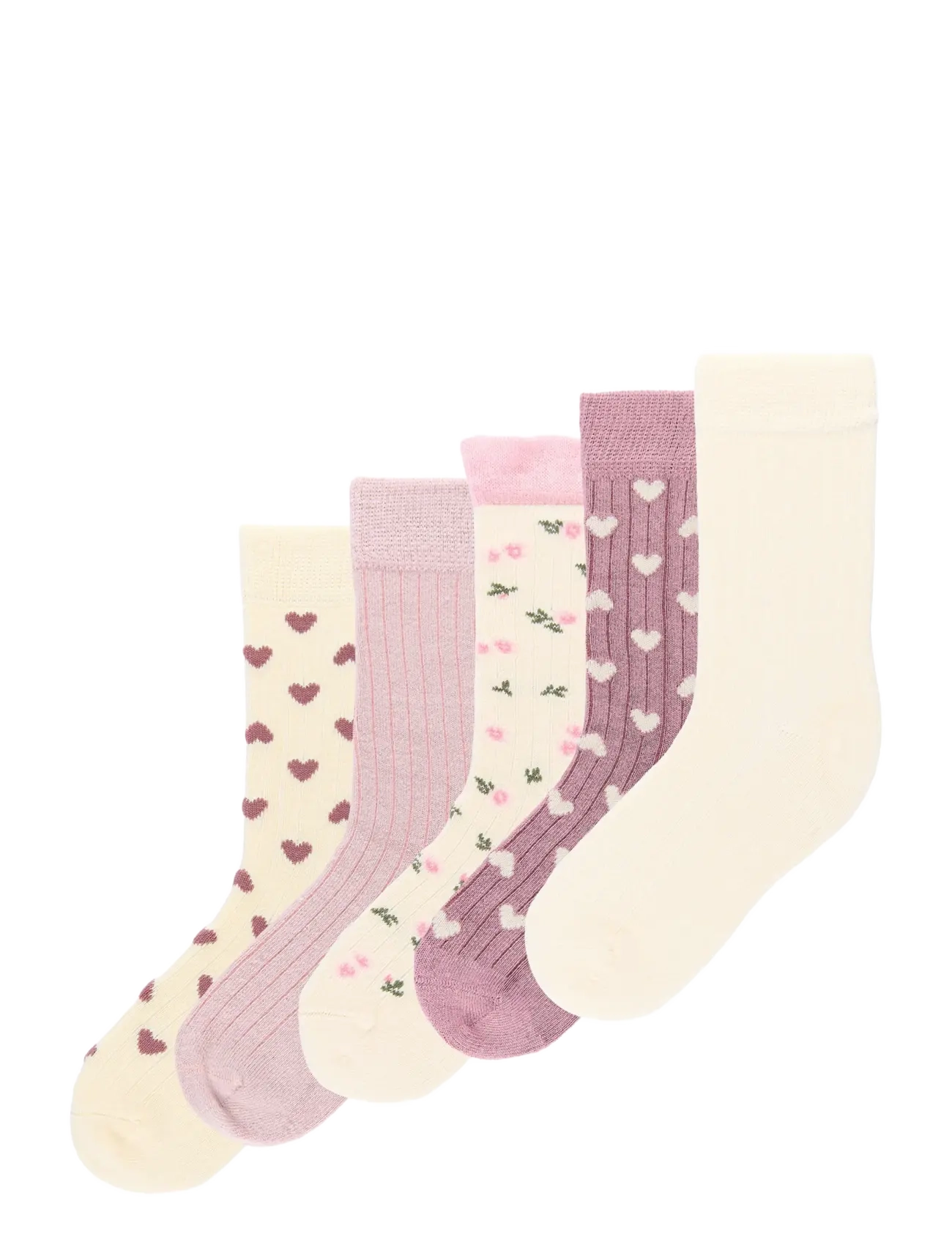 minipop MPopMabelle Bamboo Socks 5-pack - minipop - PALE PINK / pink/rose