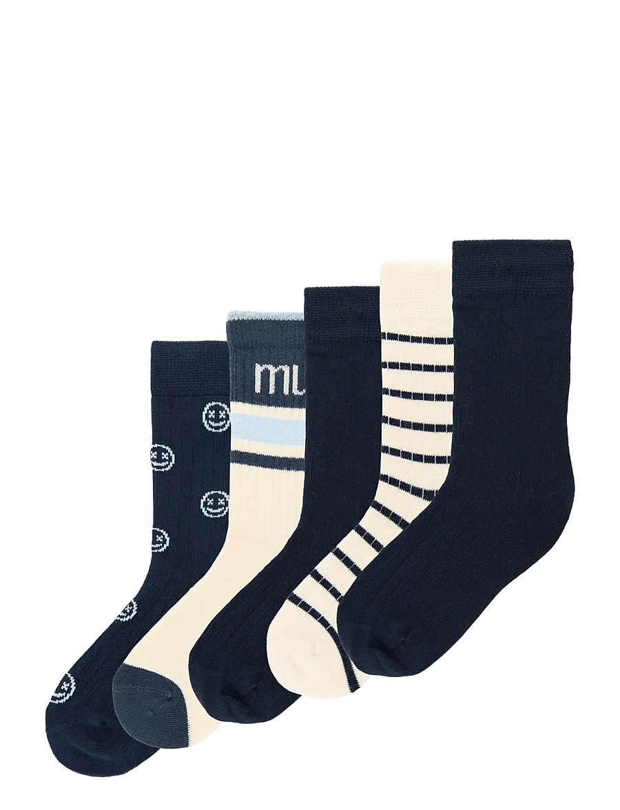 minipop - MPopMac Bamboo Socks 5-pack - baby-socken - navy - 0