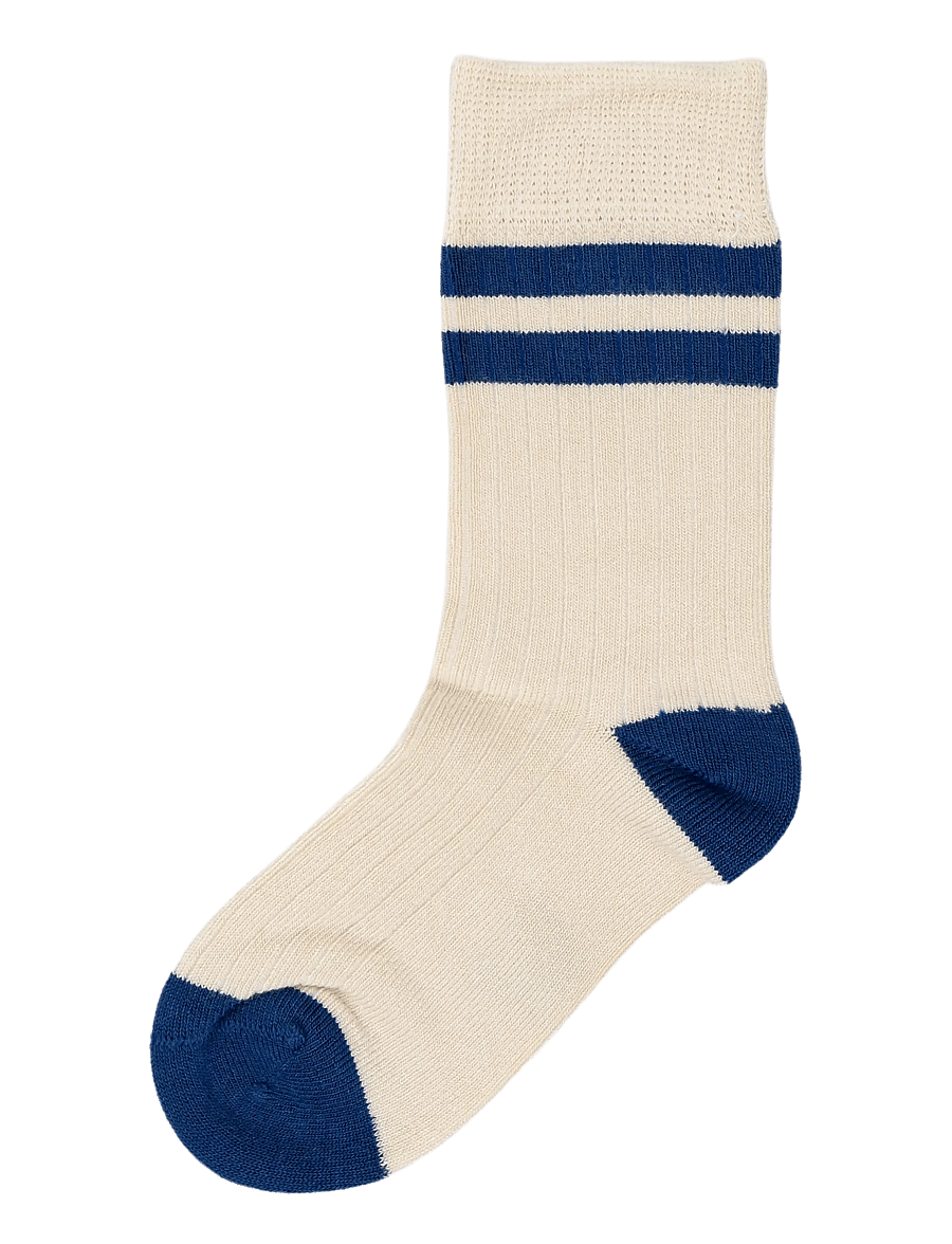 minipop - MPopMarg Bamboo Sock - strümpfe - off white/deep cobalt - 0