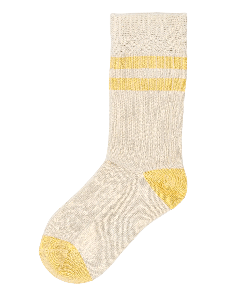 minipop - MPopMarik Bamboo Sock - sokid - off white/yellow sun - 0
