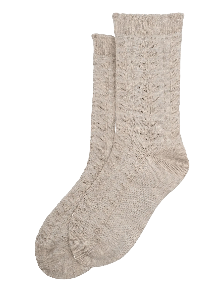 minipop - MiniPop Bamboo Socks Pattern - strømper - off white melange - 1