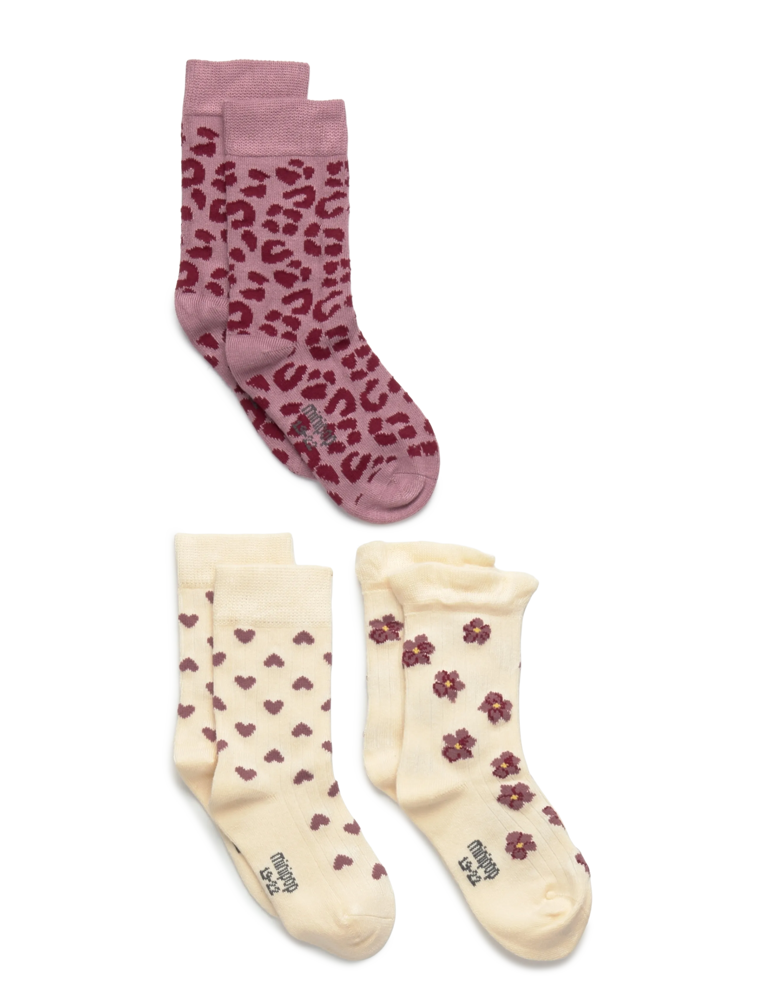 minipop MiniPop® Season Bamboo Socks 3 Pcs - minipop - AUTUMN ANEMONE MIX / pink/rose